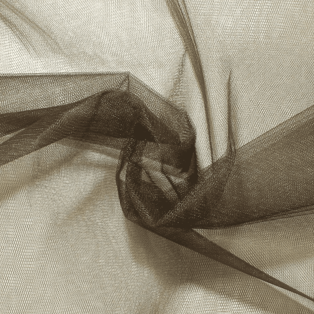 Tule Castanho Tule Tecido para Vestuário