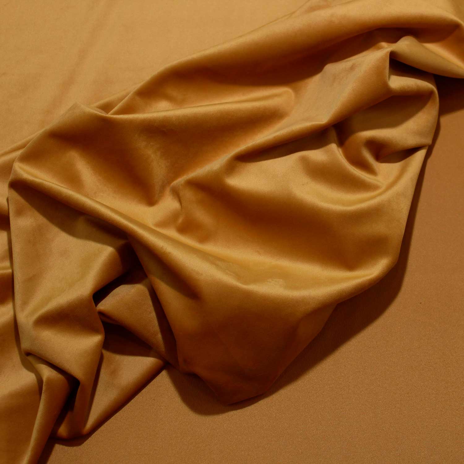 Veludo para decoração - amarelo torrado Veludos Tecido para Decoração