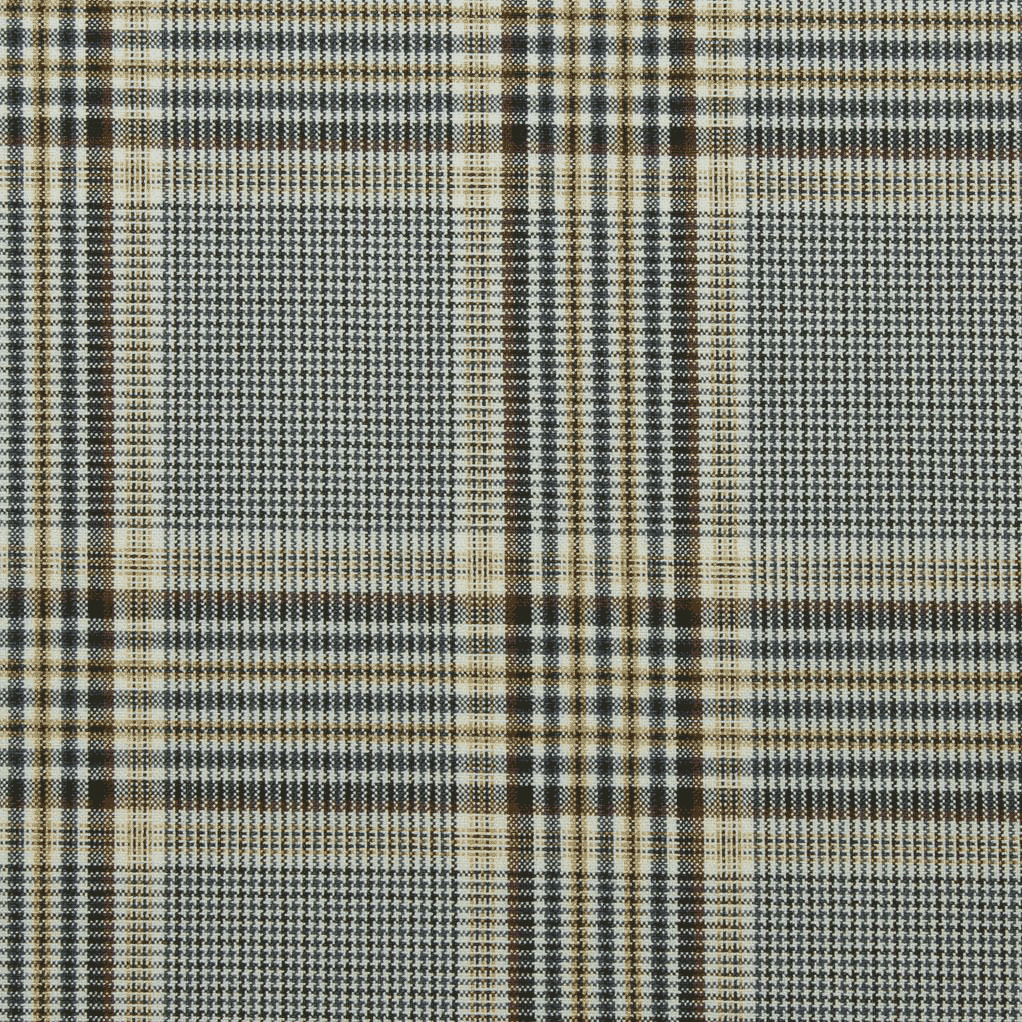 Vintage - Xadrez Azul & Amarelo Xadrez Escocês Tecido para Vestuário