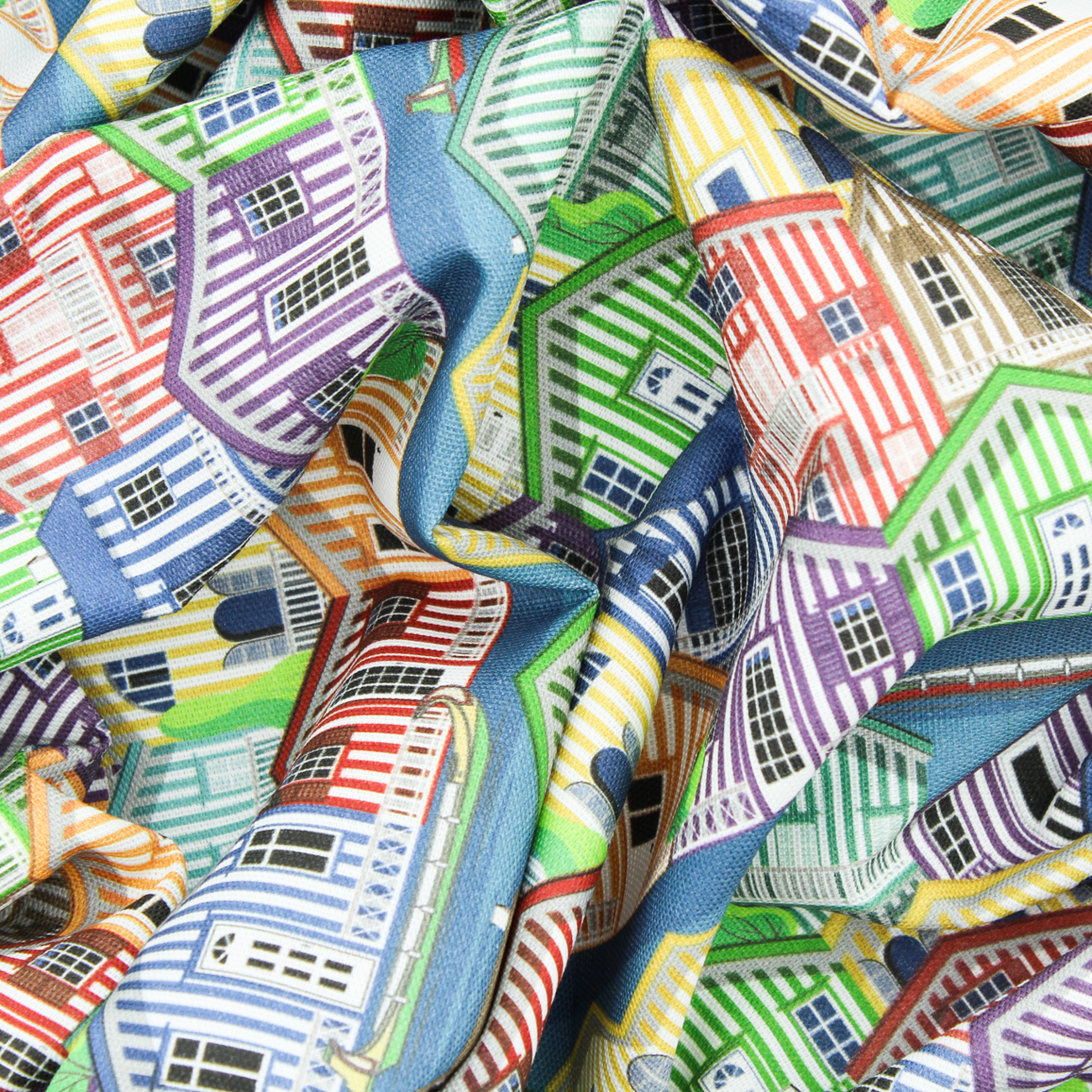 Loneta de Decoração Digital - Palheiros da Costa Nova - Multicolor