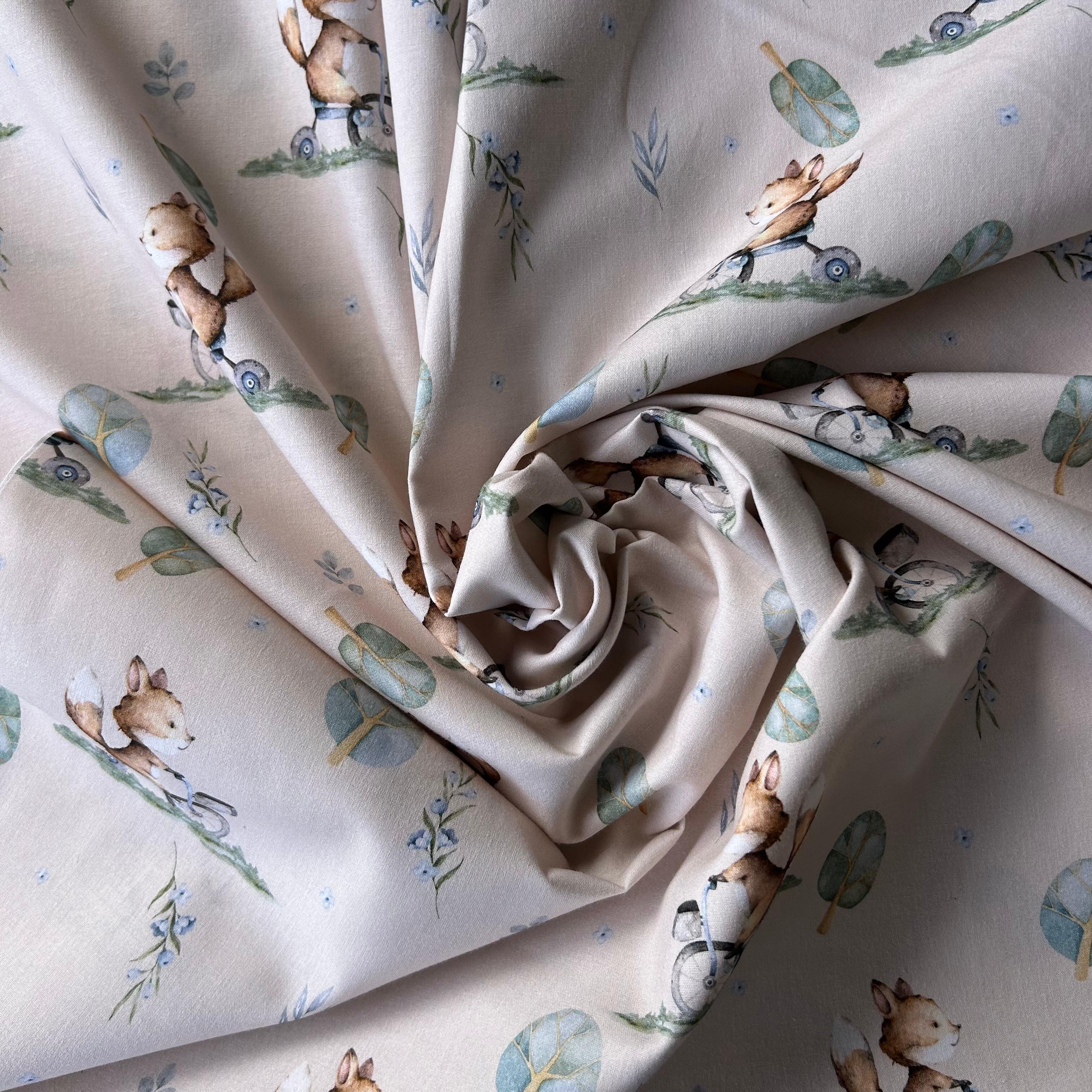 Algodão Estampado Infantil Bege