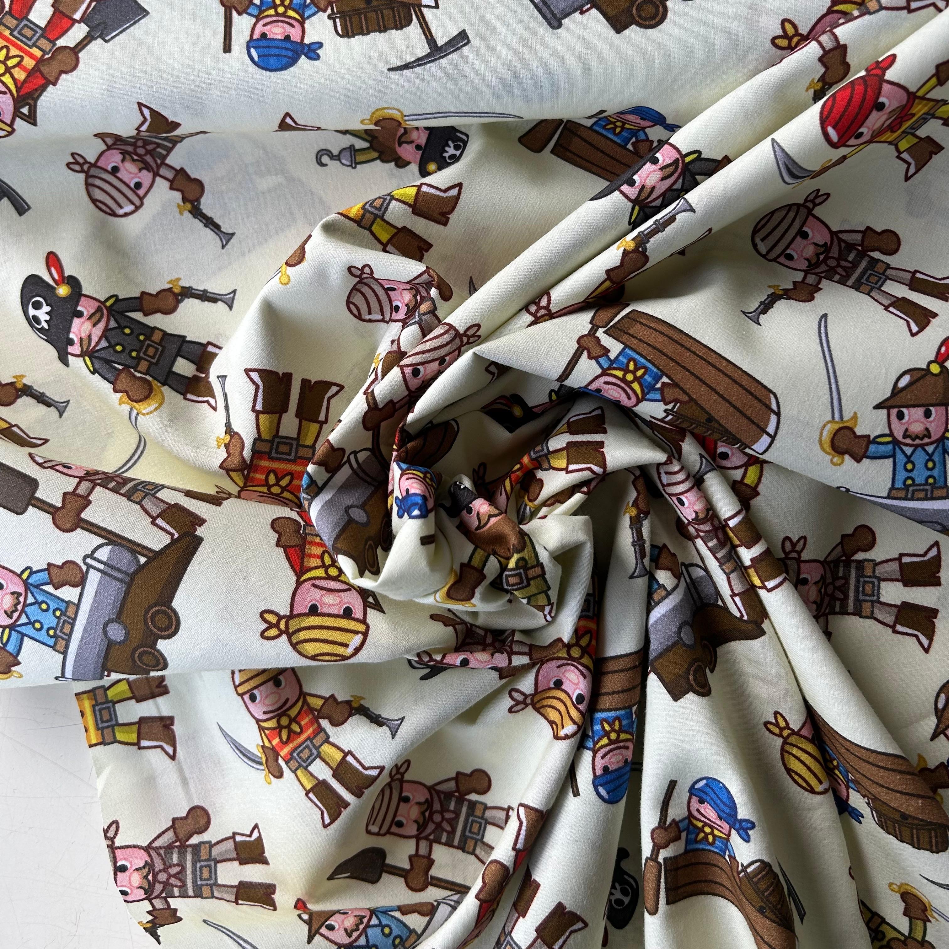 Algodão Estampado Piratas