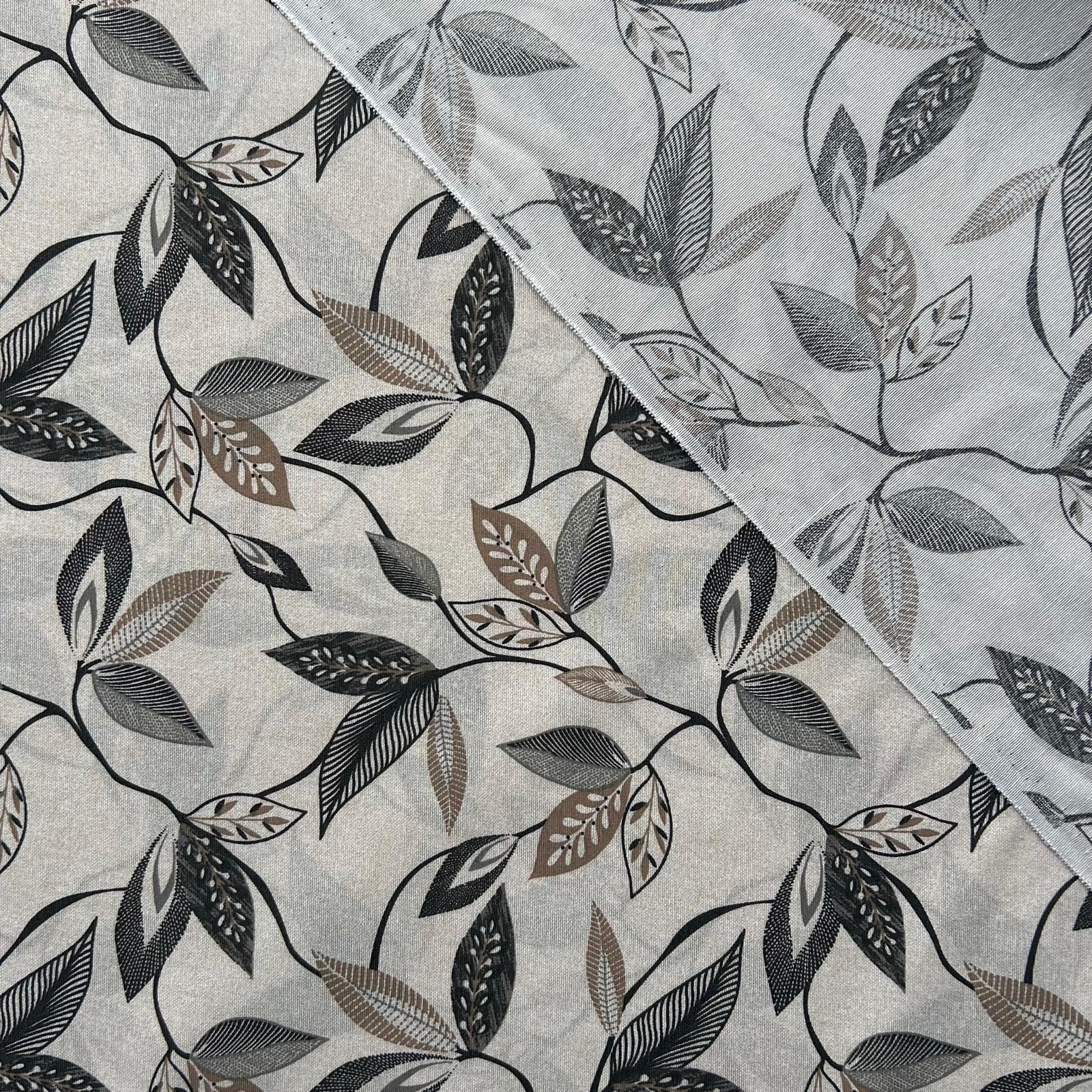 Loneta de decoração - Floral  - Cinzento