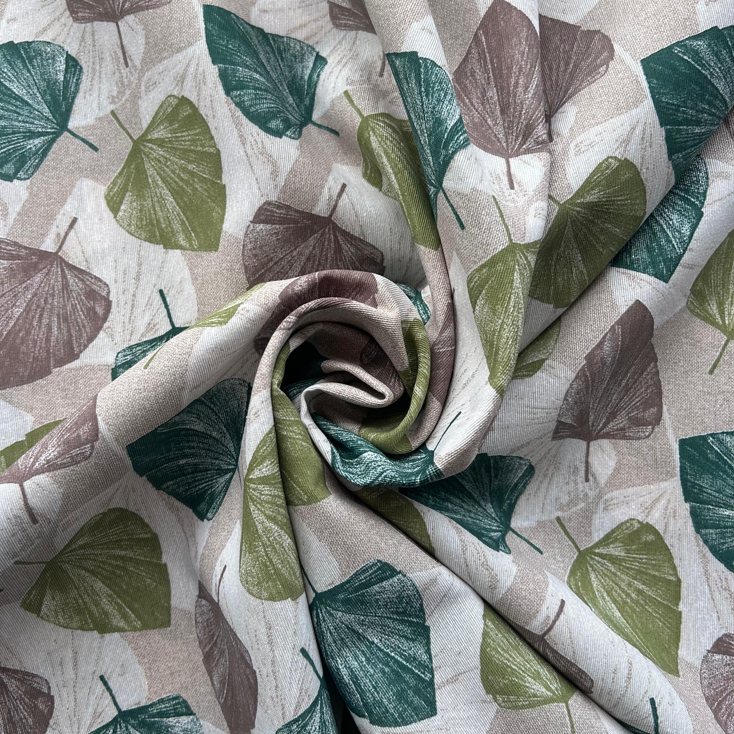 Loneta de decoração - Floral  - Verde