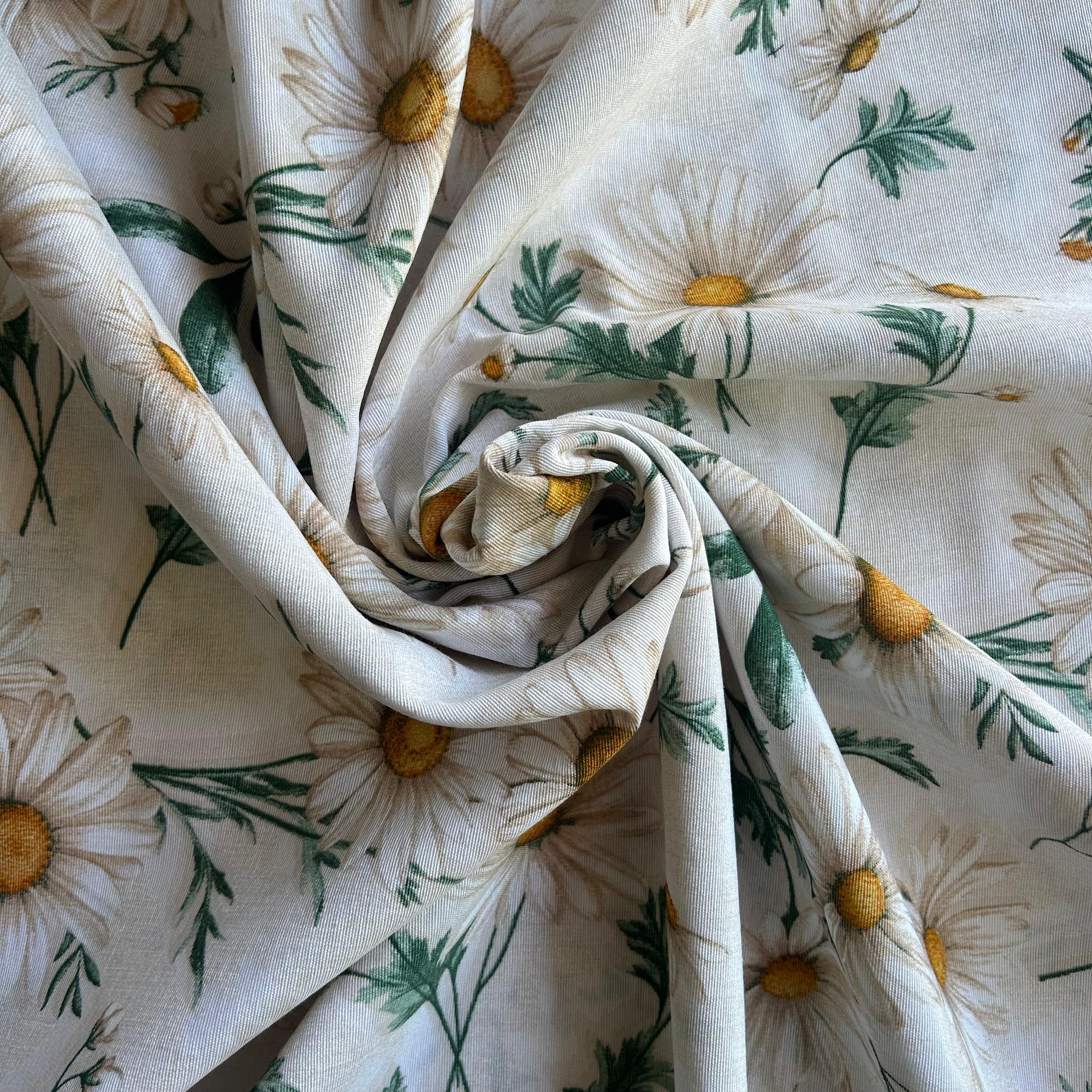 Loneta de decoração - Floral - Verde Escuro