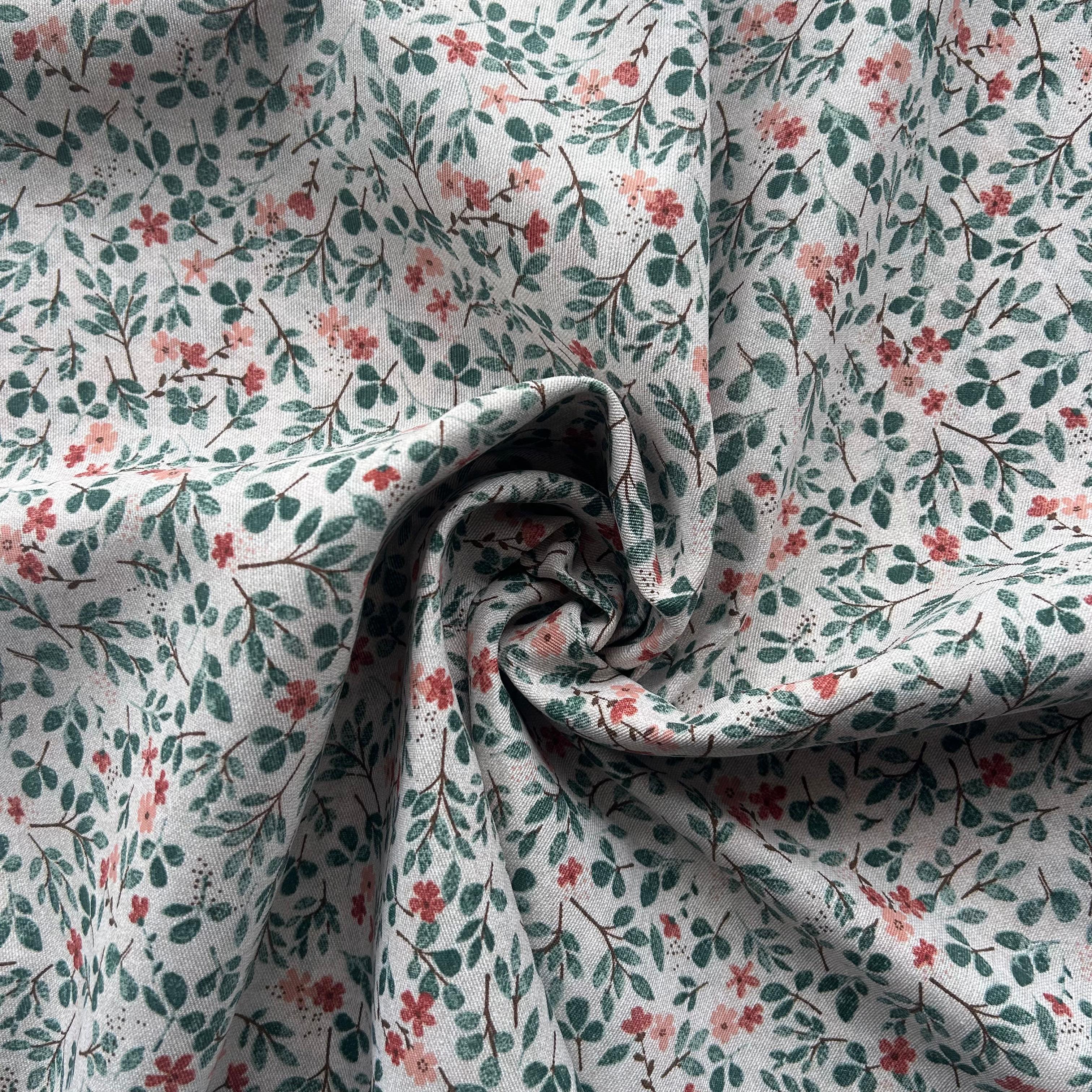 Loneta de decoração - Floral  - Azul