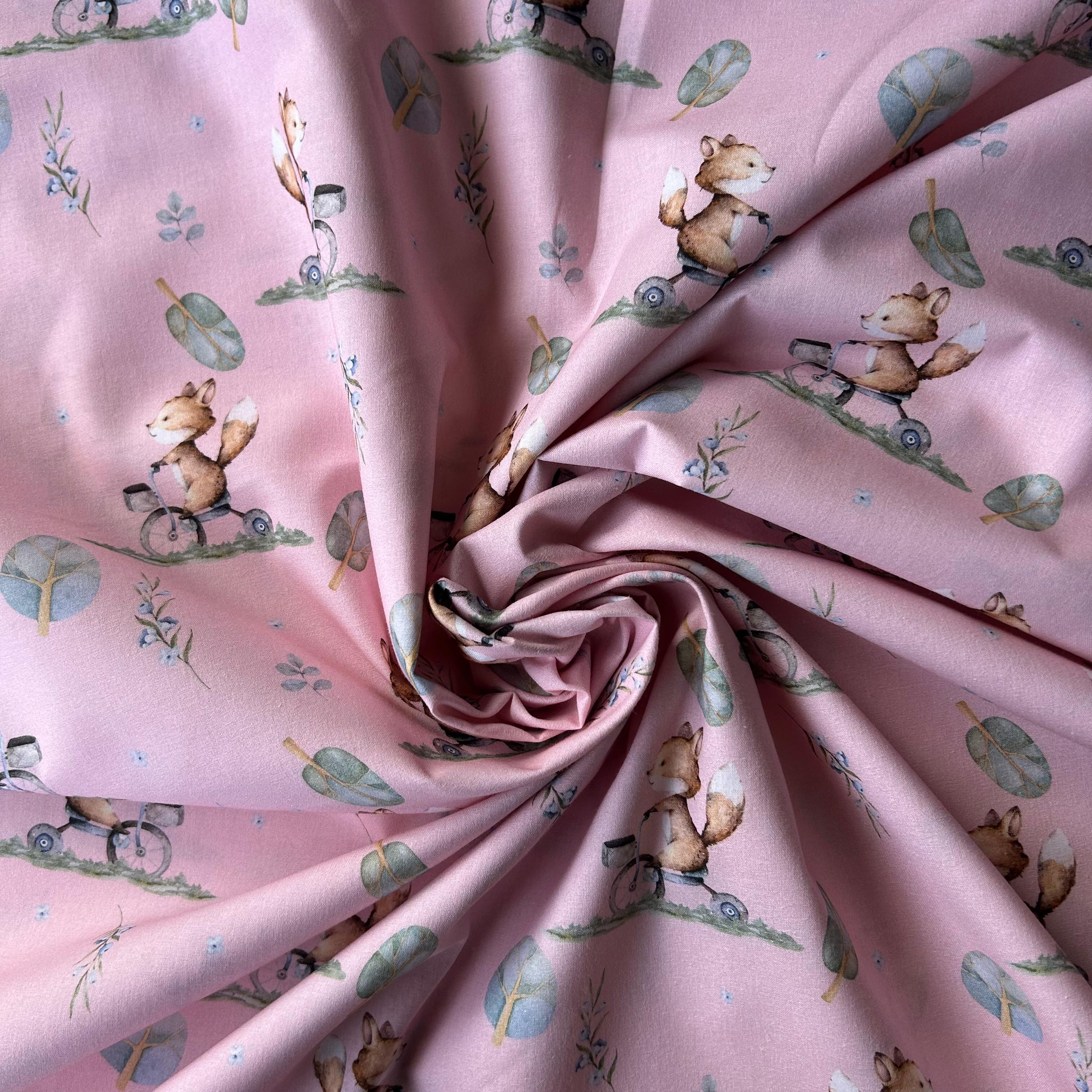 Algodão Estampado Infantil Rosa