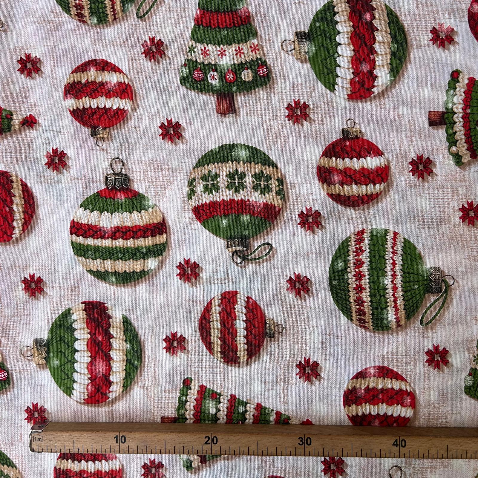 Loneta de decoração- Natal- Bolas/Pinheiro de Natal