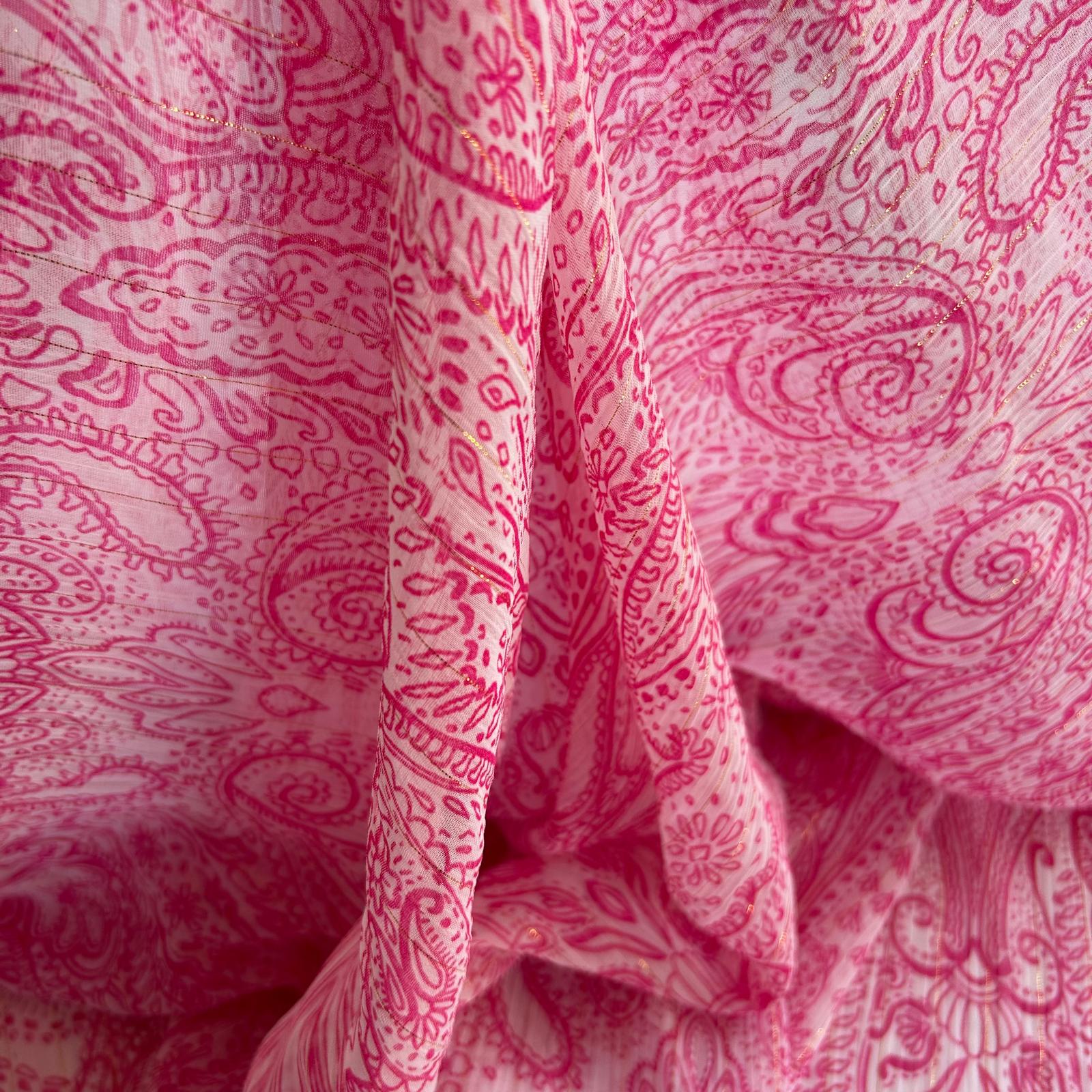 Camiseiro Estampado Translucido Rosa