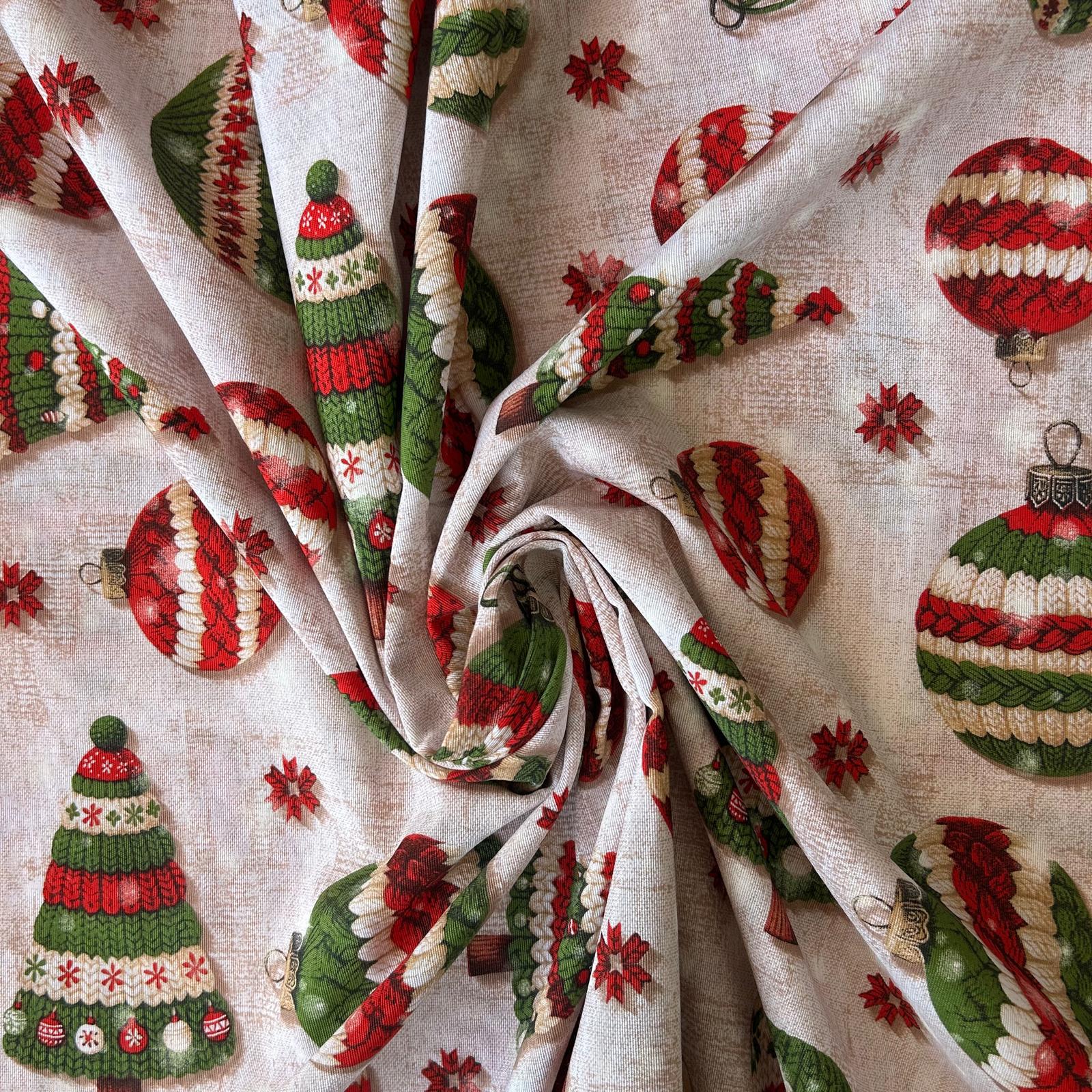 Loneta de decoração- Natal- Bolas/Pinheiro de Natal