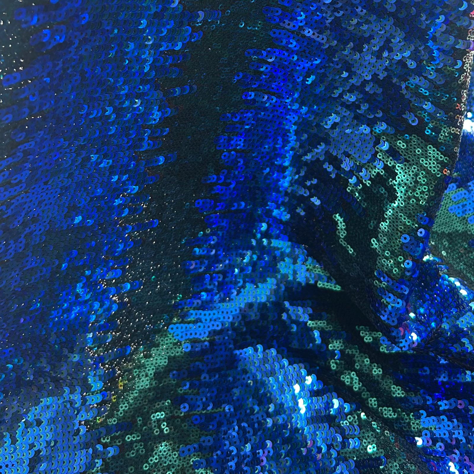 Renda de Cerimónia com Lantejoulas  Azul