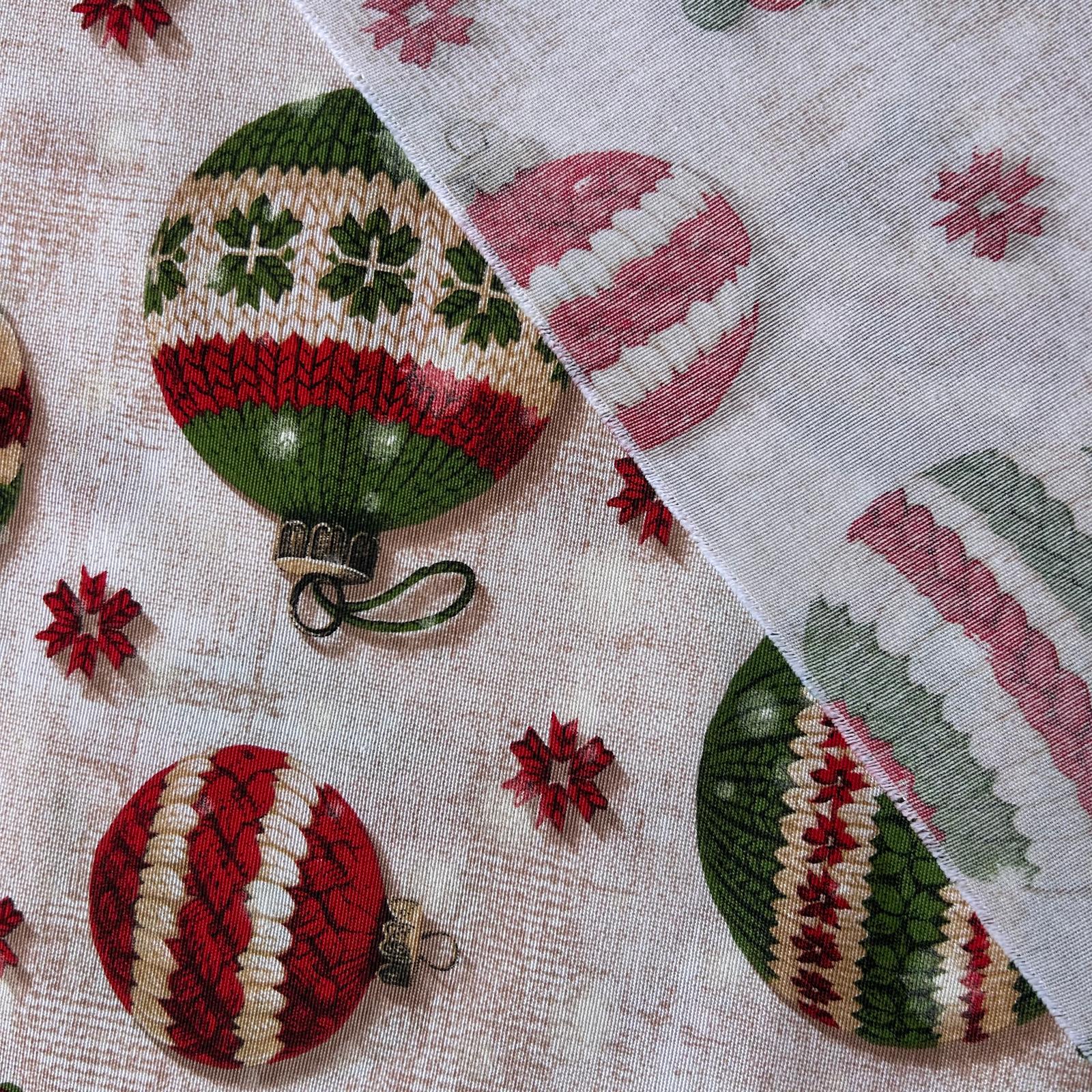 Loneta de decoração- Natal- Bolas/Pinheiro de Natal