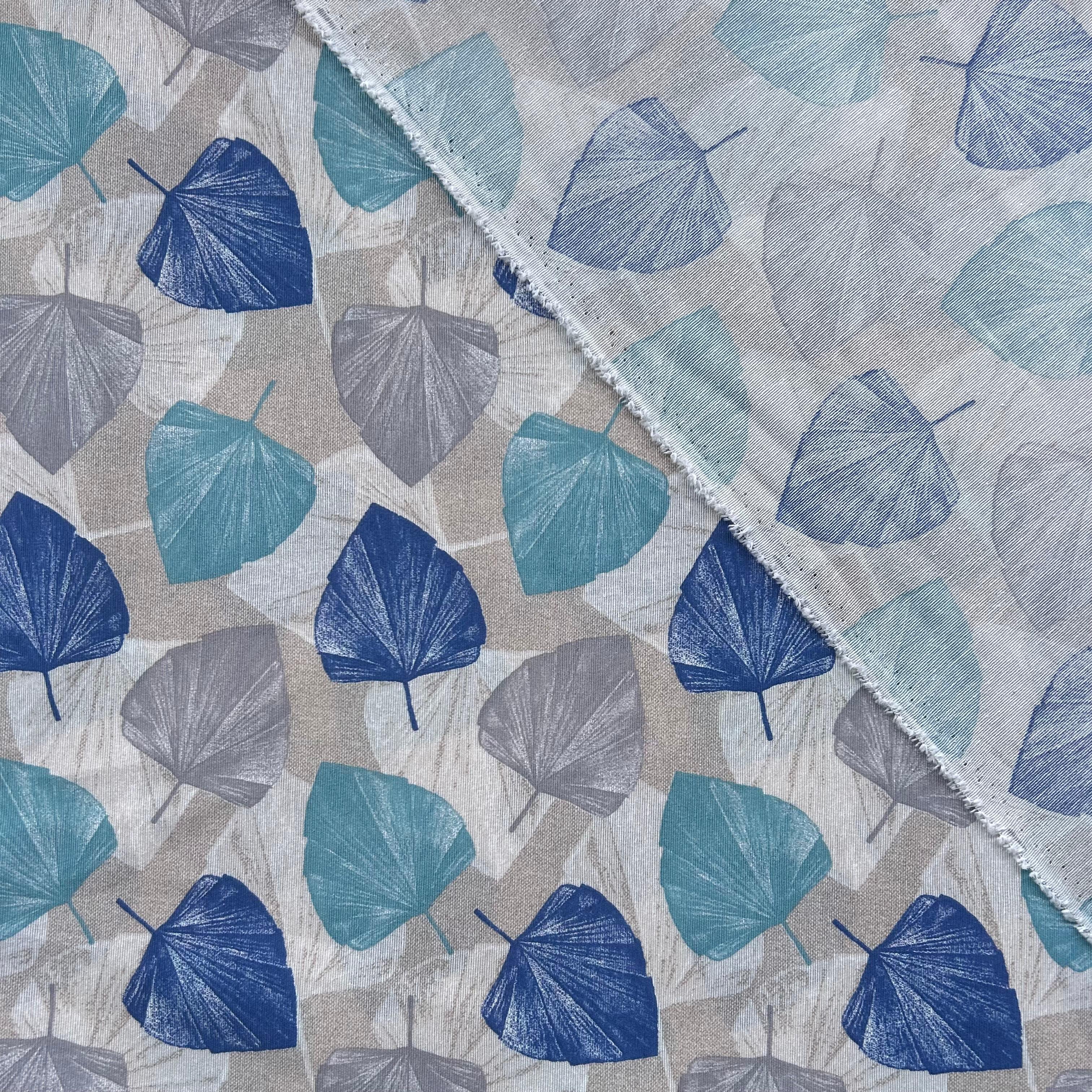 Loneta de decoração - Floral  - Azul