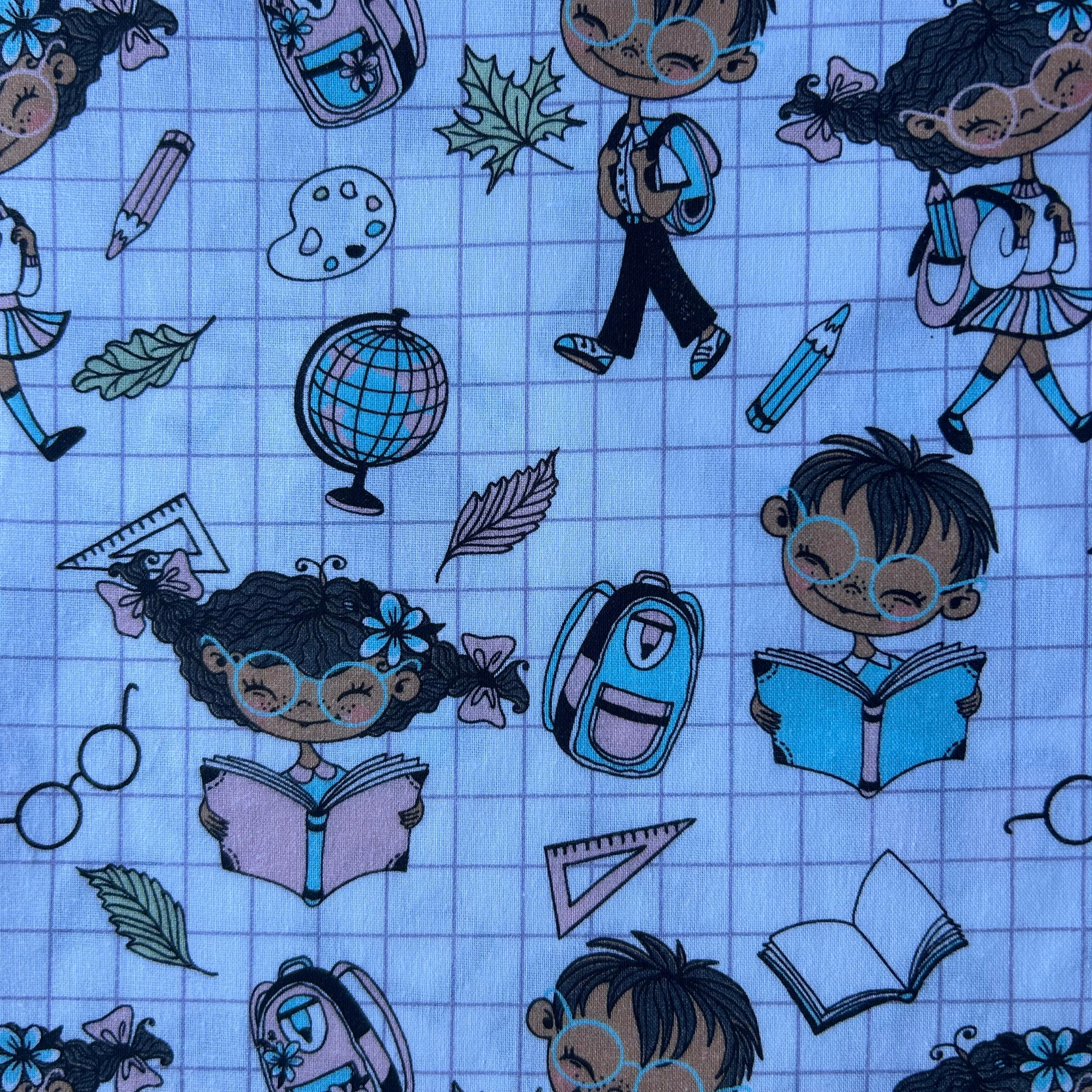 Algodão Estampado Infantil - Escola