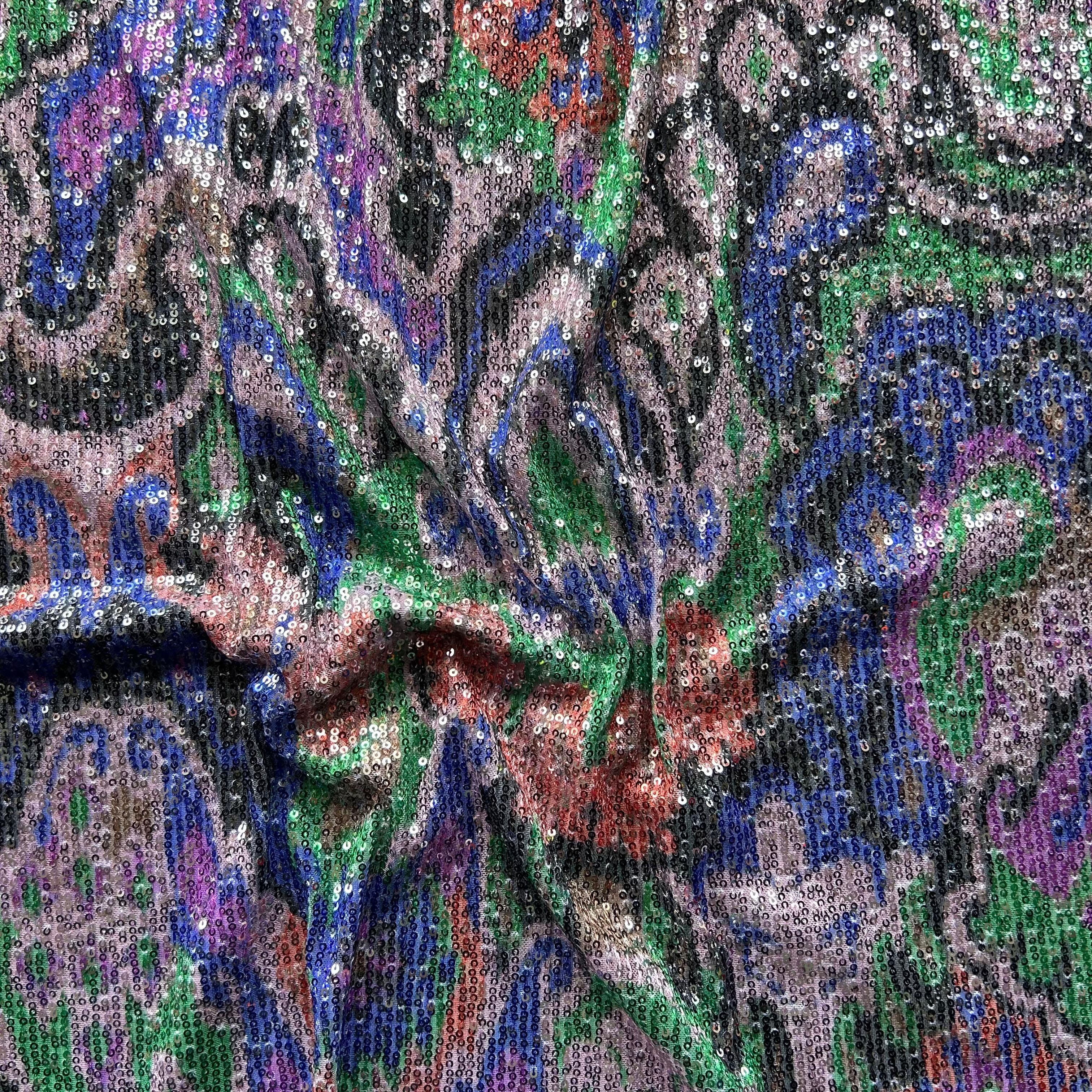 Renda de Cerimónia com Lantejoulas Multicolor