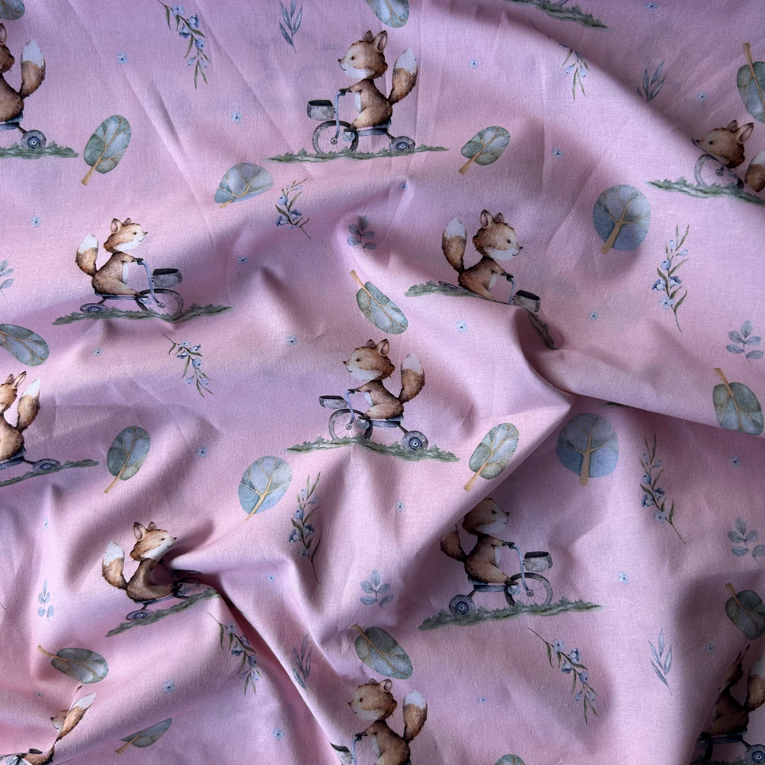 Algodão Estampado Infantil Rosa