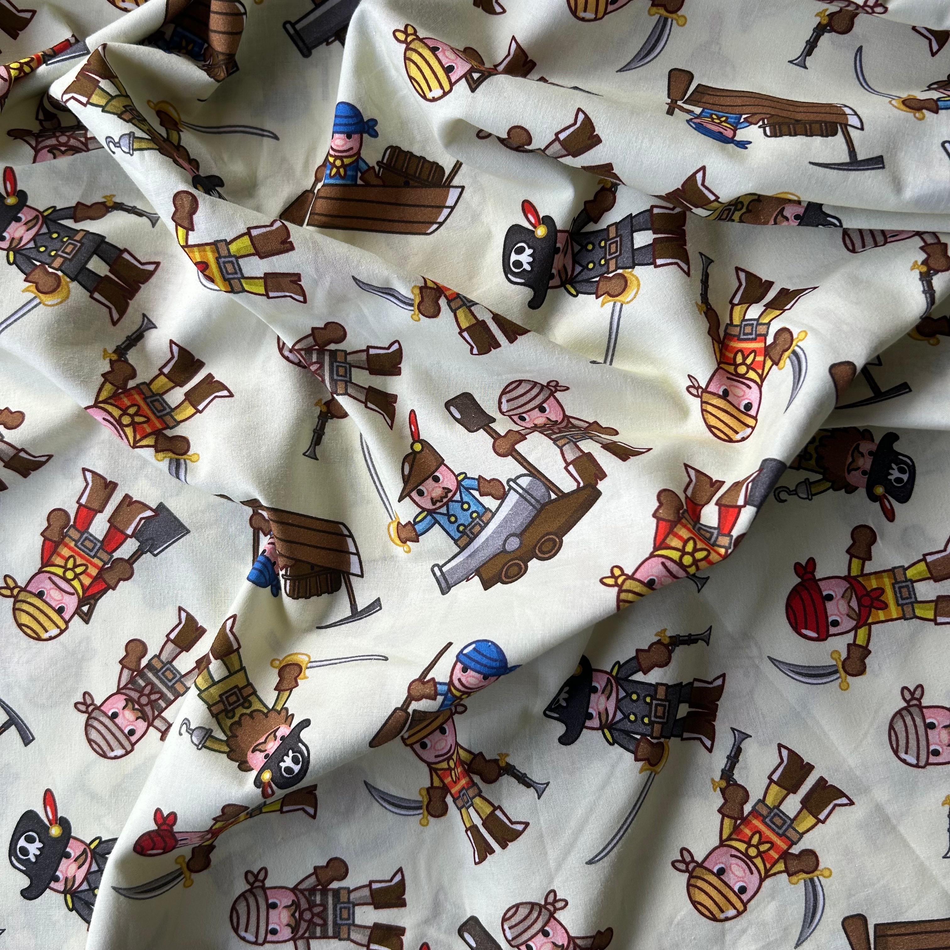 Algodão Estampado Piratas