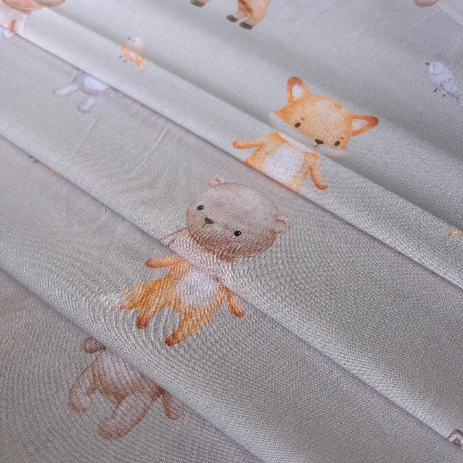 Algodão Estampado - Bege