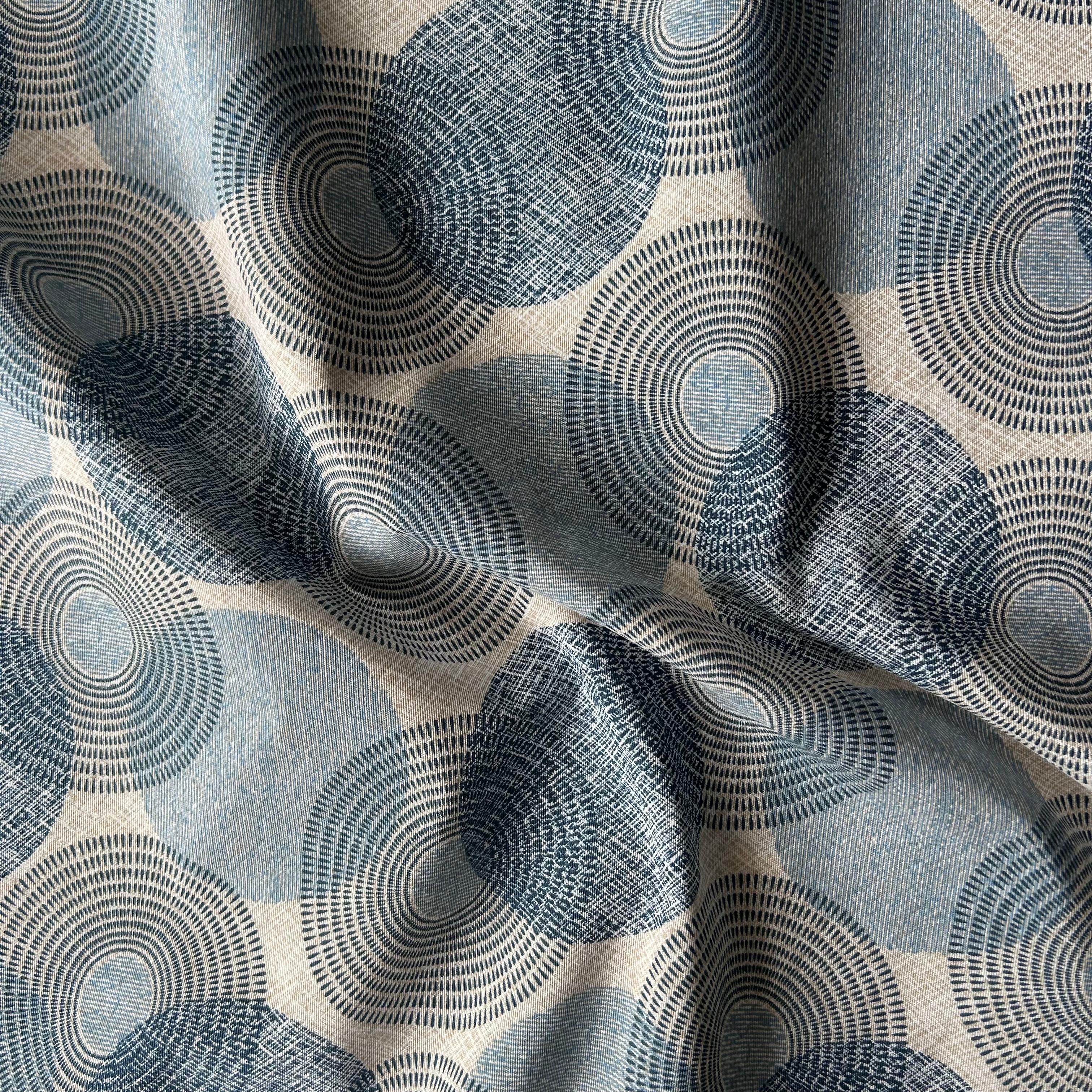 Loneta de decoração - Geometrico - Azul e Cinzento