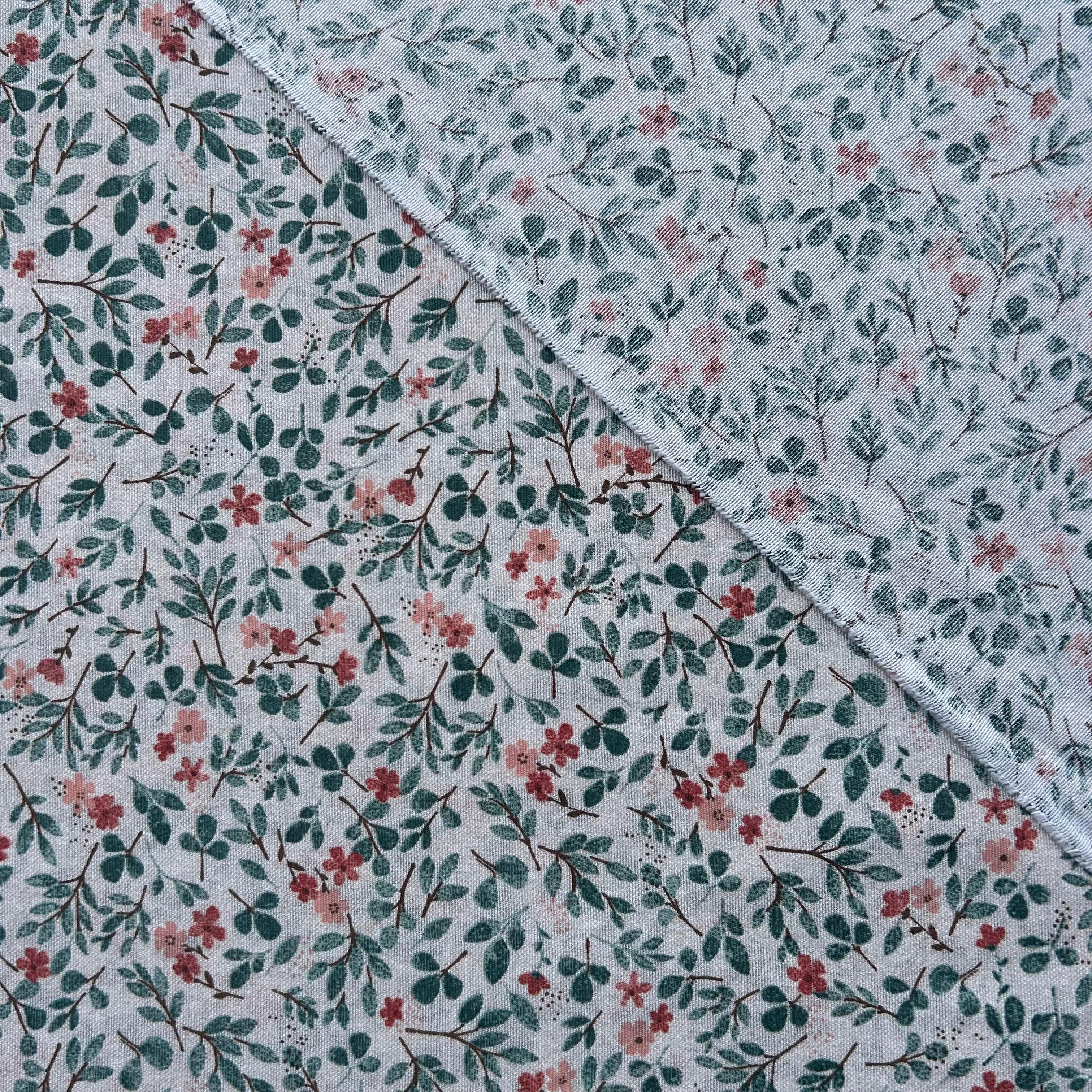 Loneta de decoração - Floral  - Azul