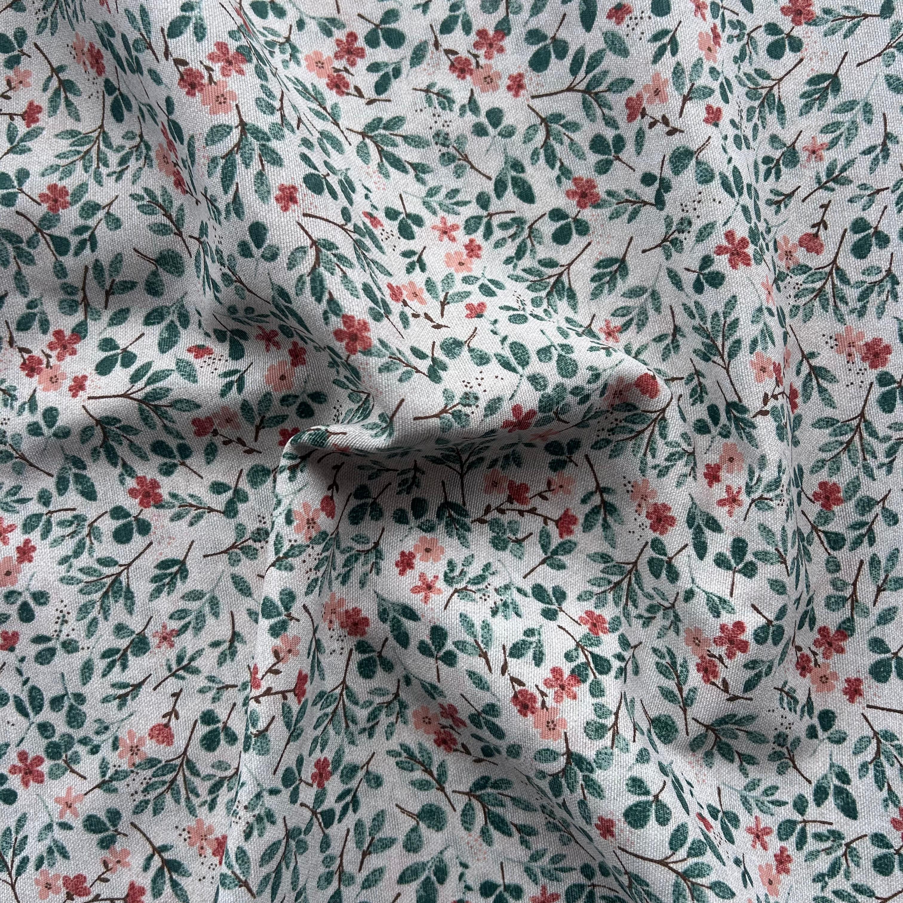 Loneta de decoração - Floral  - Azul