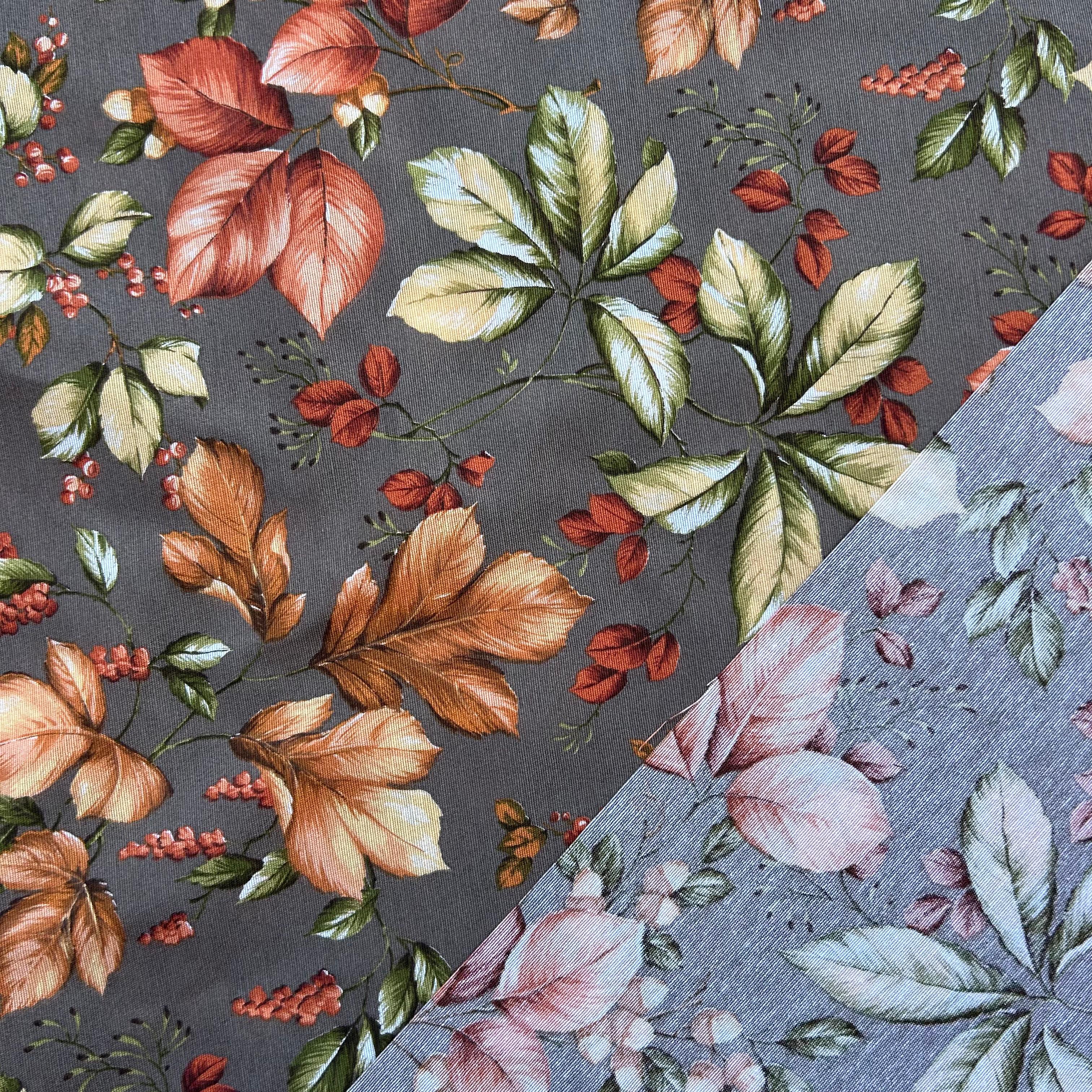 Loneta de decoração - Floral - Cinzento