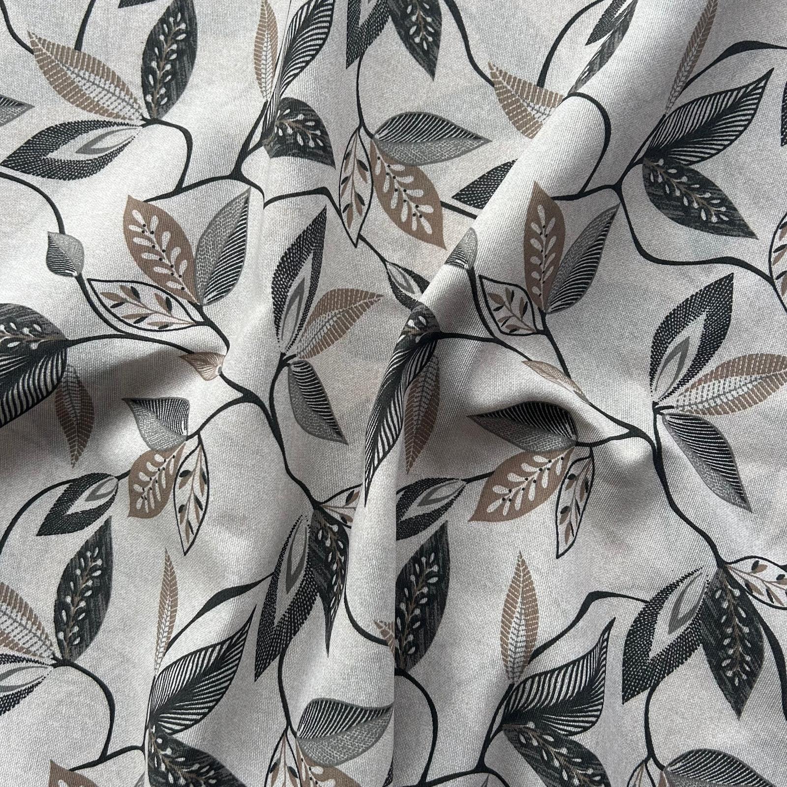 Loneta de decoração - Floral  - Cinzento