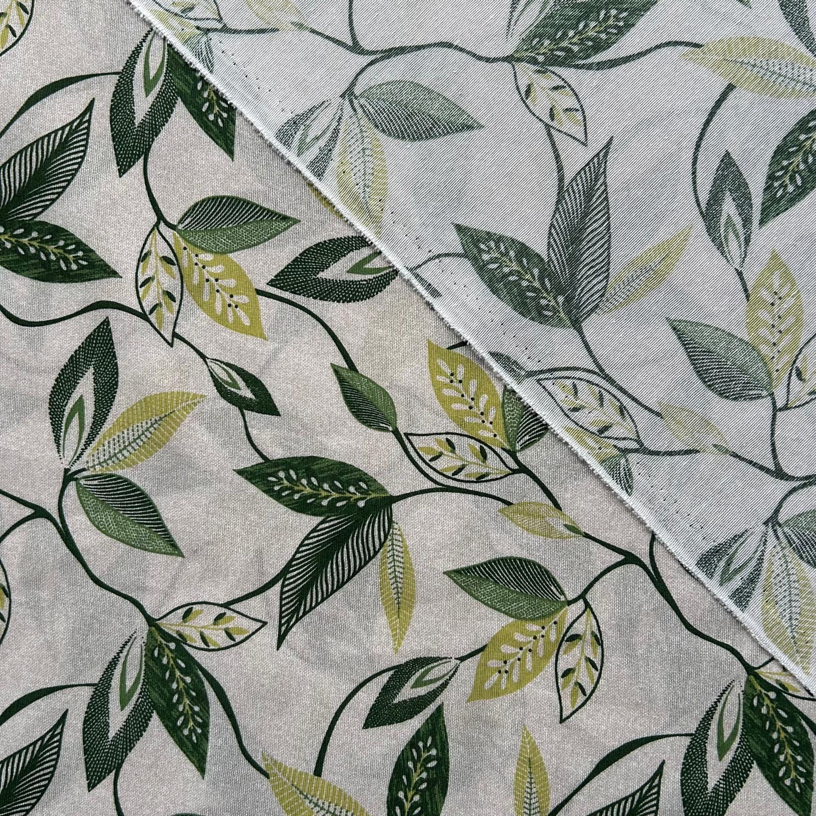 Loneta de decoração - Floral  - Verde