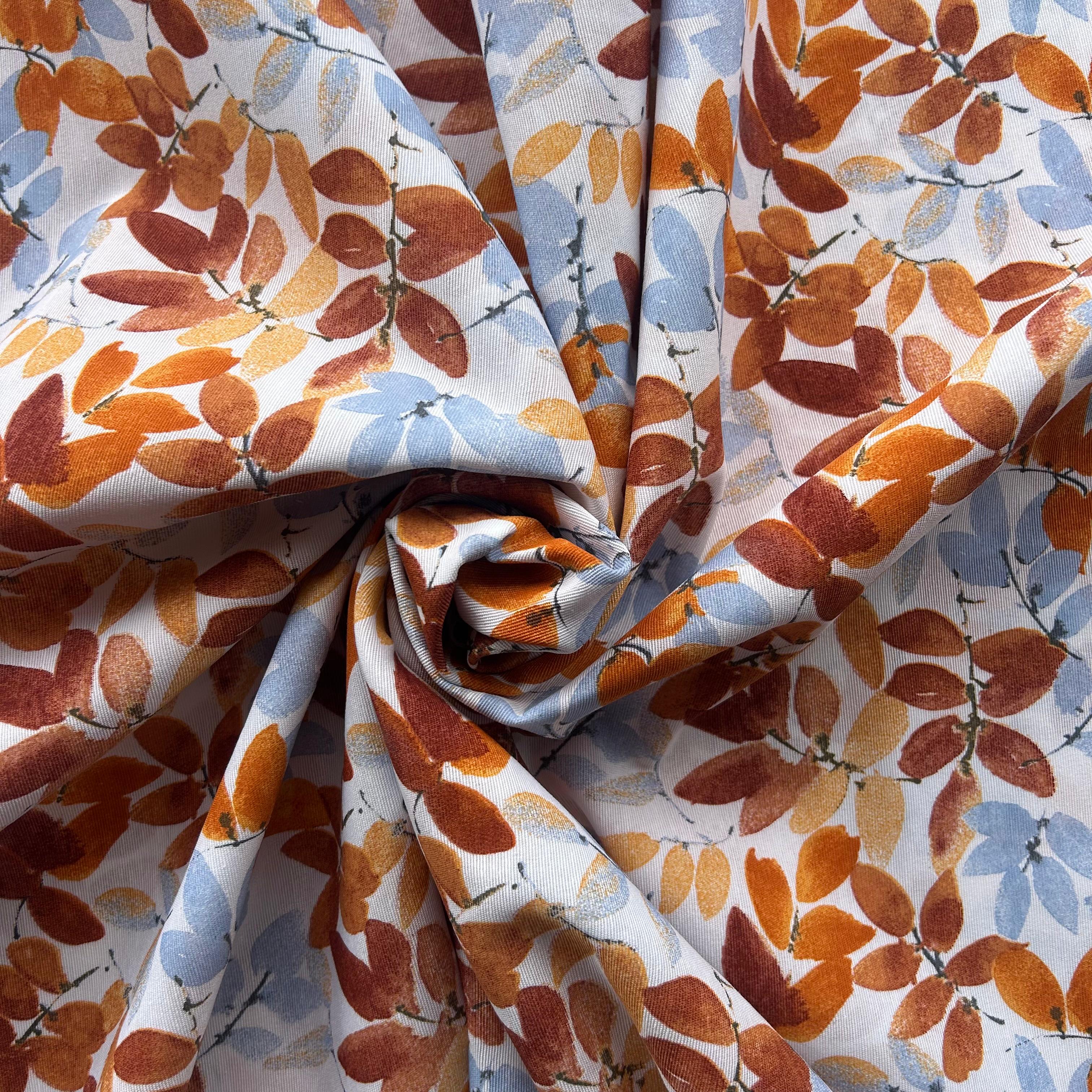 Loneta de decoração - Floral  - Azul