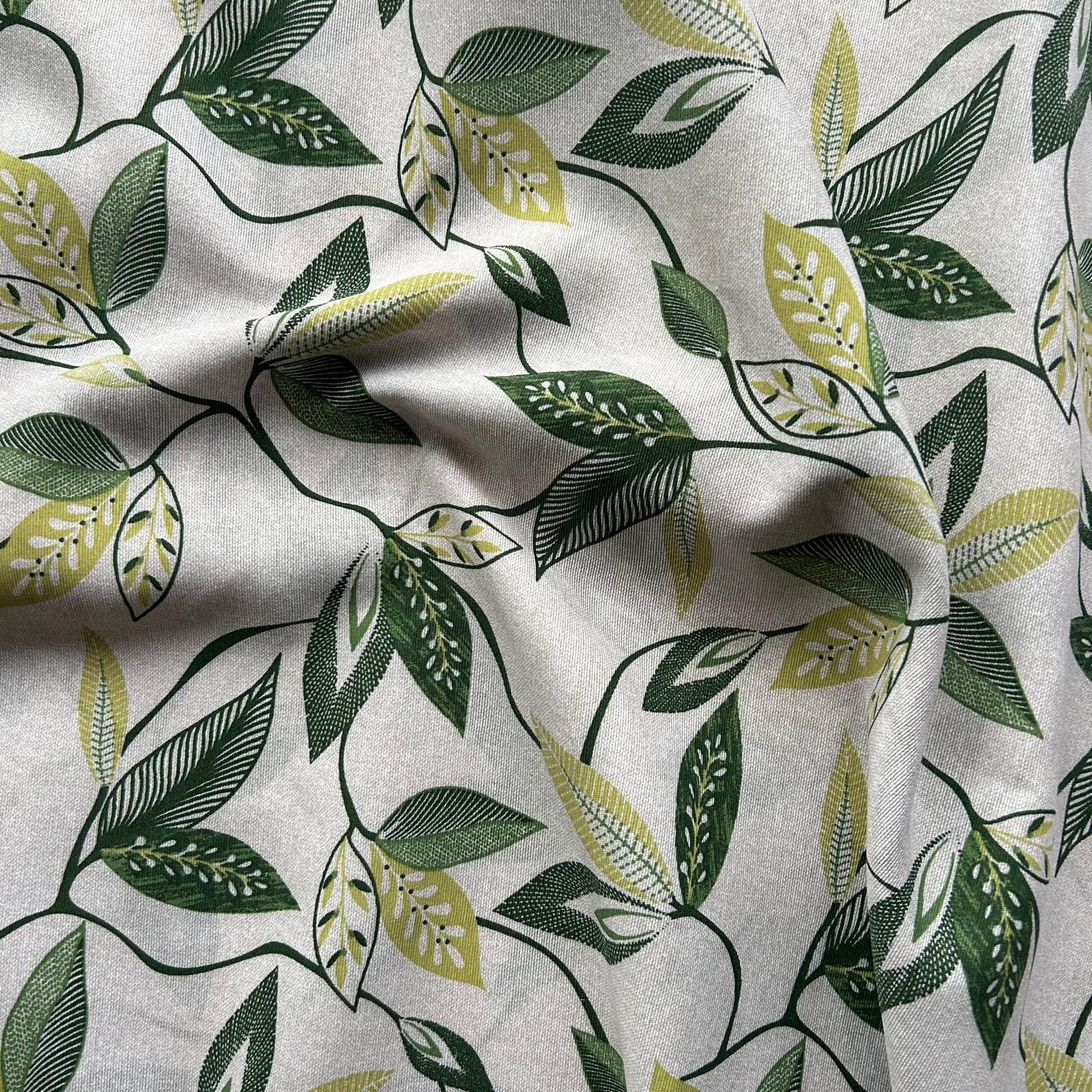 Loneta de decoração - Floral  - Verde