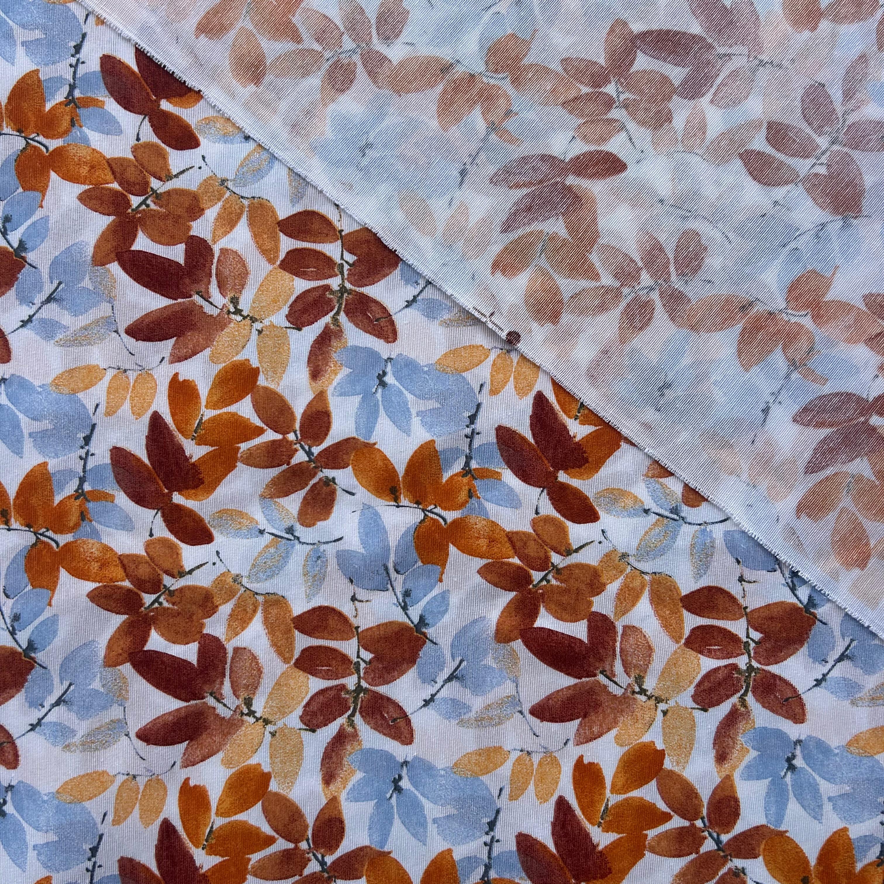 Loneta de decoração - Floral  - Azul