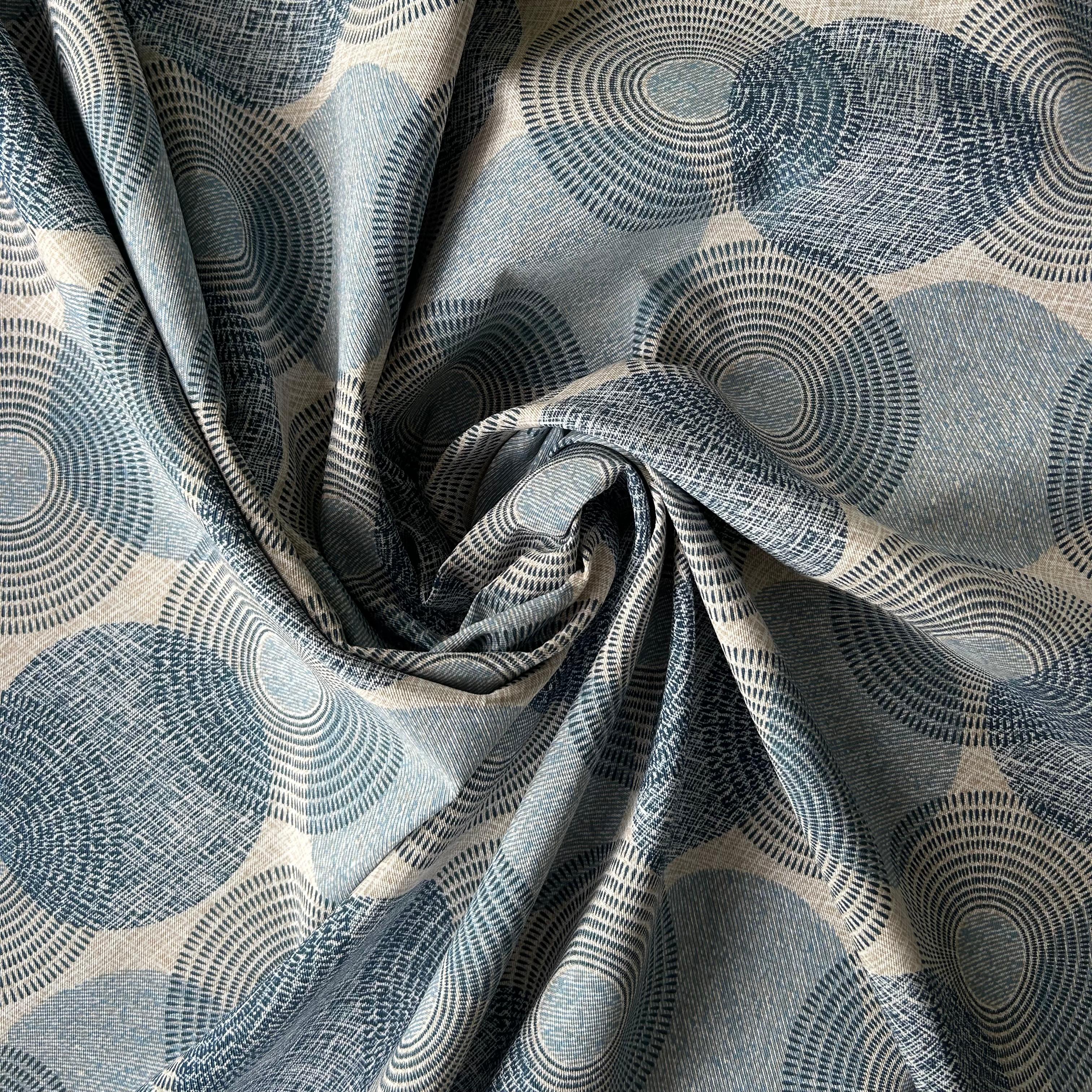 Loneta de decoração - Geometrico - Azul e Cinzento