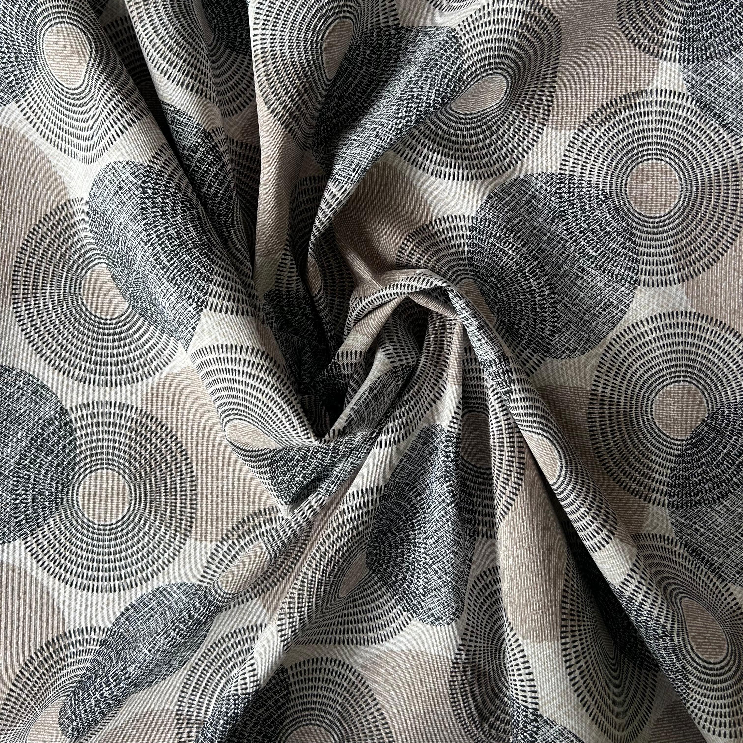 Loneta de decoração - Geometrico - Bege e Cinzento