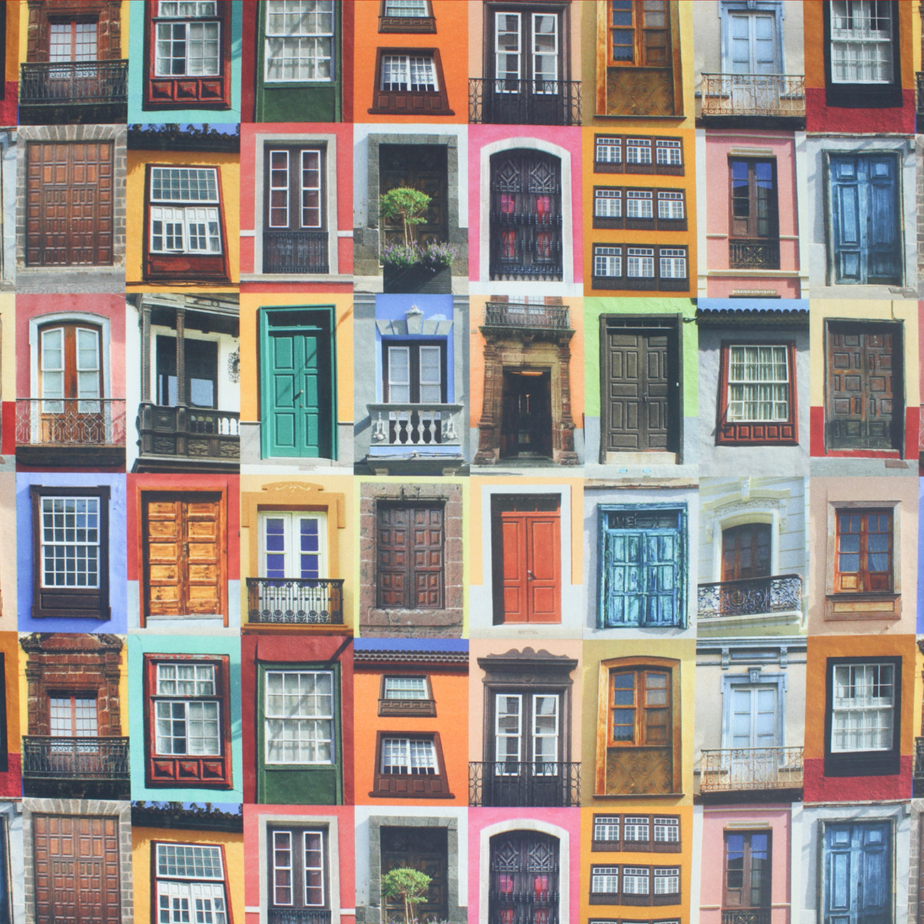 Panamá de Decoración Digital - Ventanas Tradicionales - Amarillo y Naranja