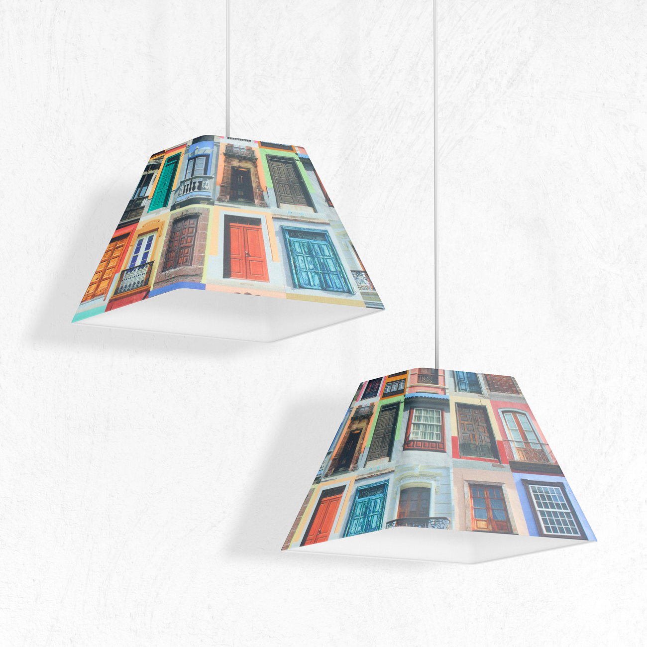 Panamá de Decoración Digital - Ventanas Tradicionales - Amarillo y Naranja