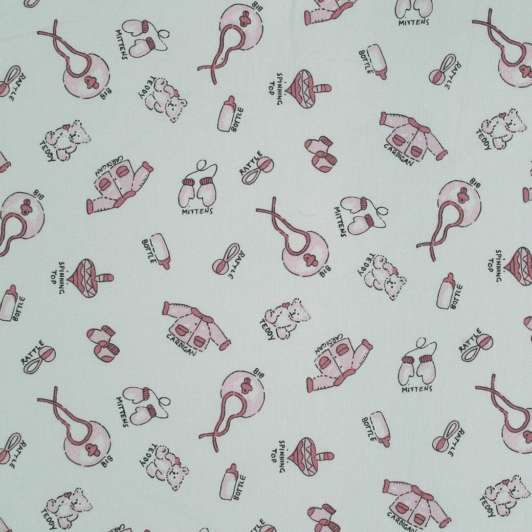 Algodão estampado baby kit - rosa Algodões Estampados Tecido para Decoração e Vestuário 