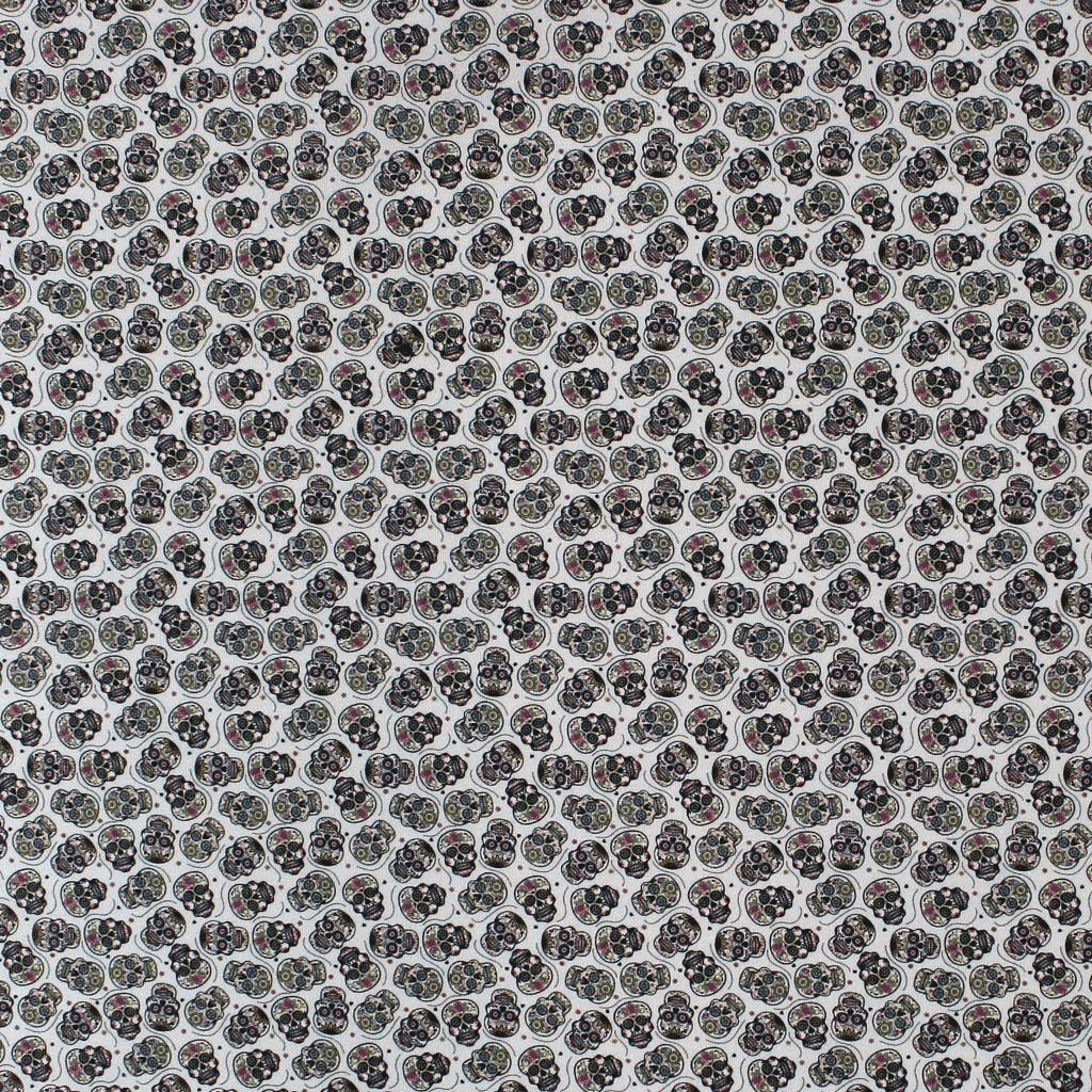 Algodão Estampado Caveiras Algodões Estampados Tecido para Decoração e Vestuário 