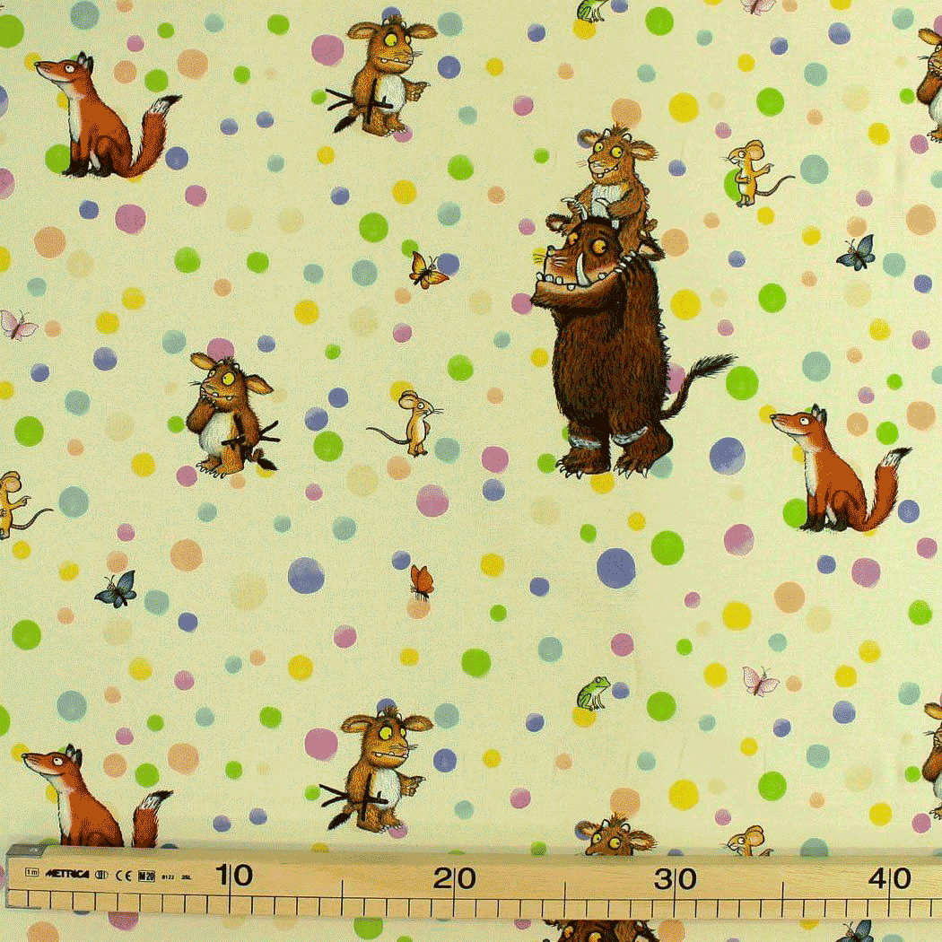 Algodão estampado - Disney O Grúfalo - amarelo Algodões Estampados Tecido para Decoração e Vestuário 