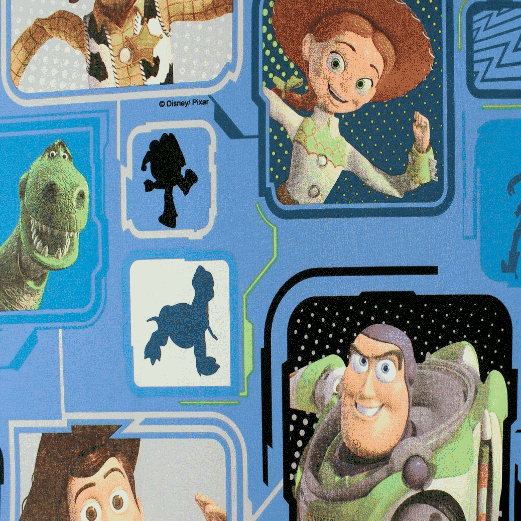Algodão estampado - Disney Toy Story - azul Algodões Estampados Tecido para Decoração e Vestuário 