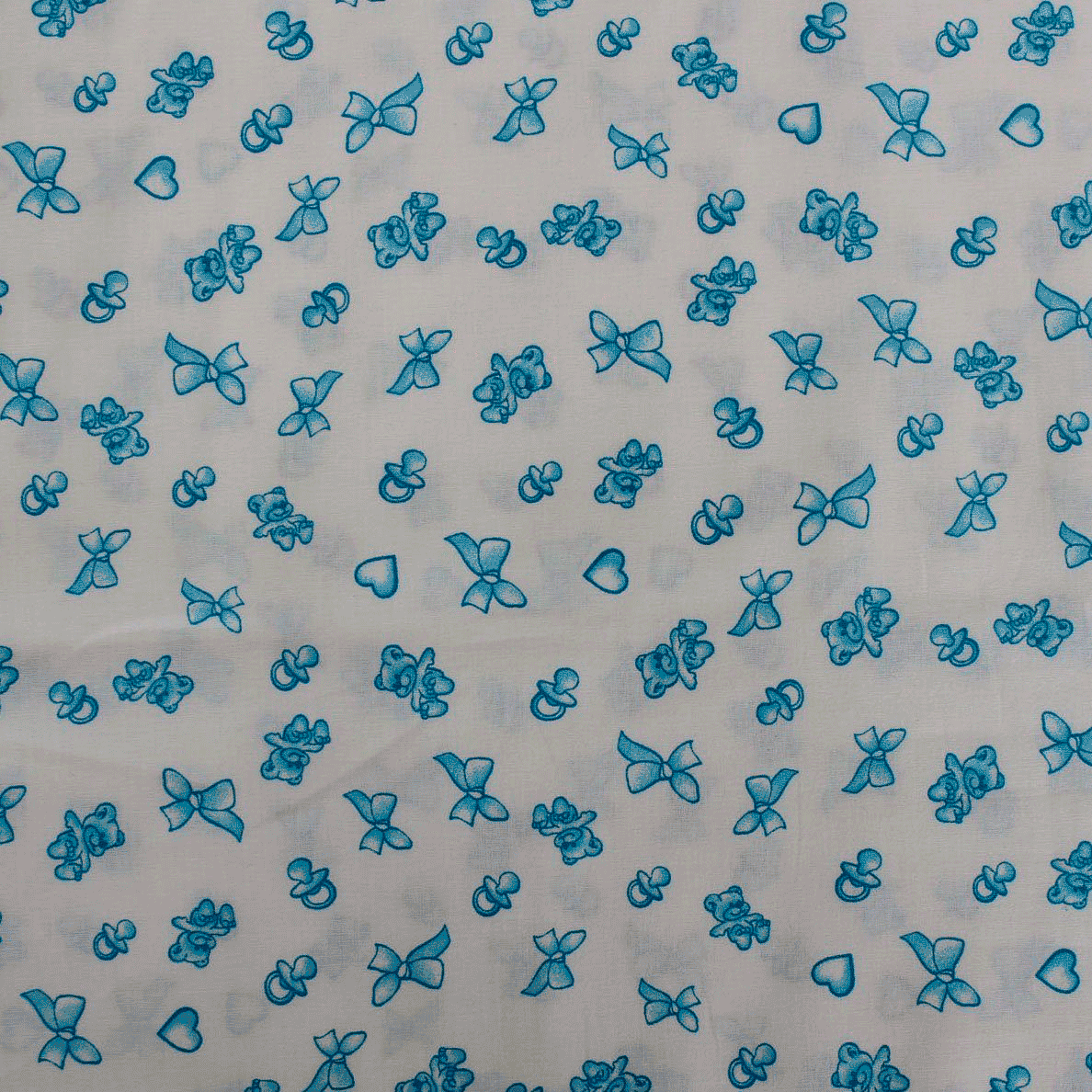 Algodão estampado laços - azul Algodões Estampados Tecido para Decoração e Vestuário 