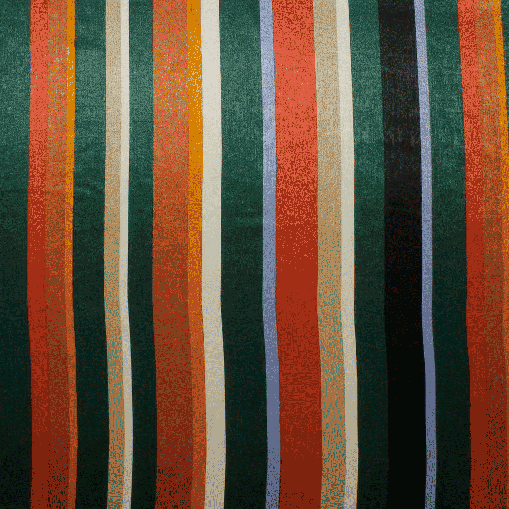 Camiseiro Estampado Riscas Acetinado Multi Cores Sedas Poliéster Tecido para Vestuário 
