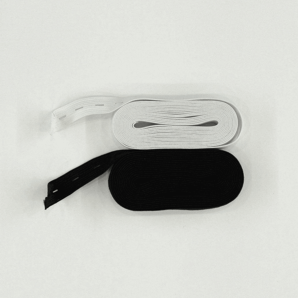 Elástico Caseado 15mm Preto & Branco Elásticos Retrosaria 