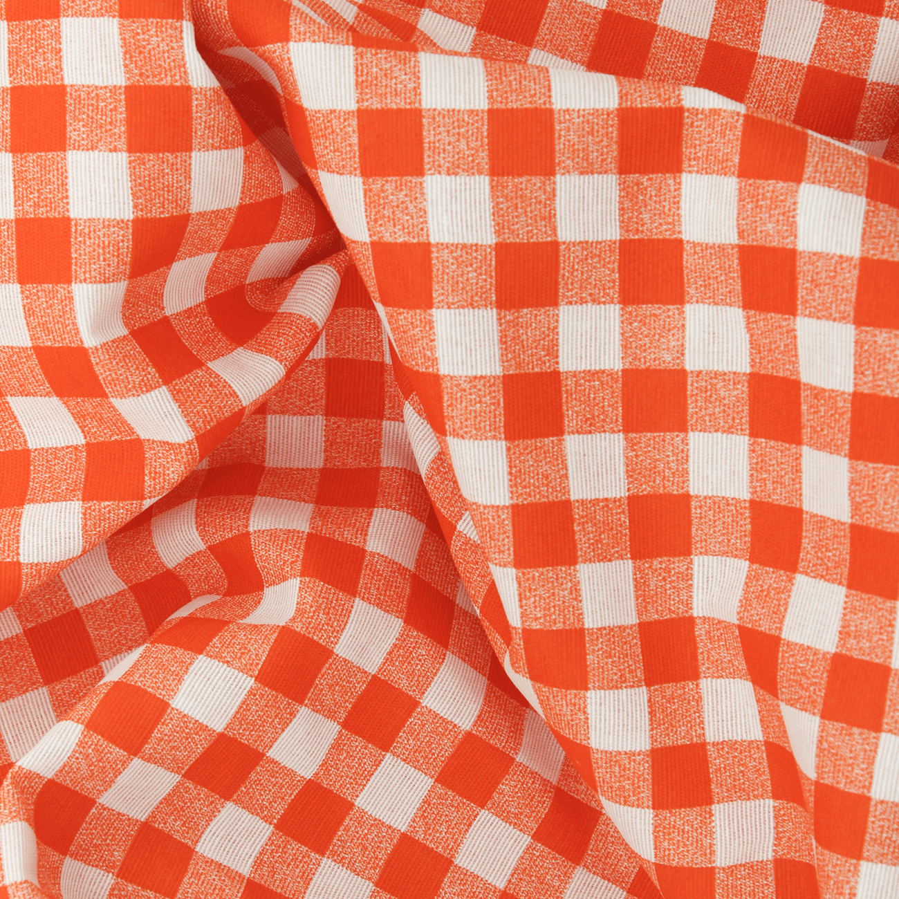 Loneta de decoração - Quadrado Vichy - Laranja Loneta Estampada Tecido para Decoração 