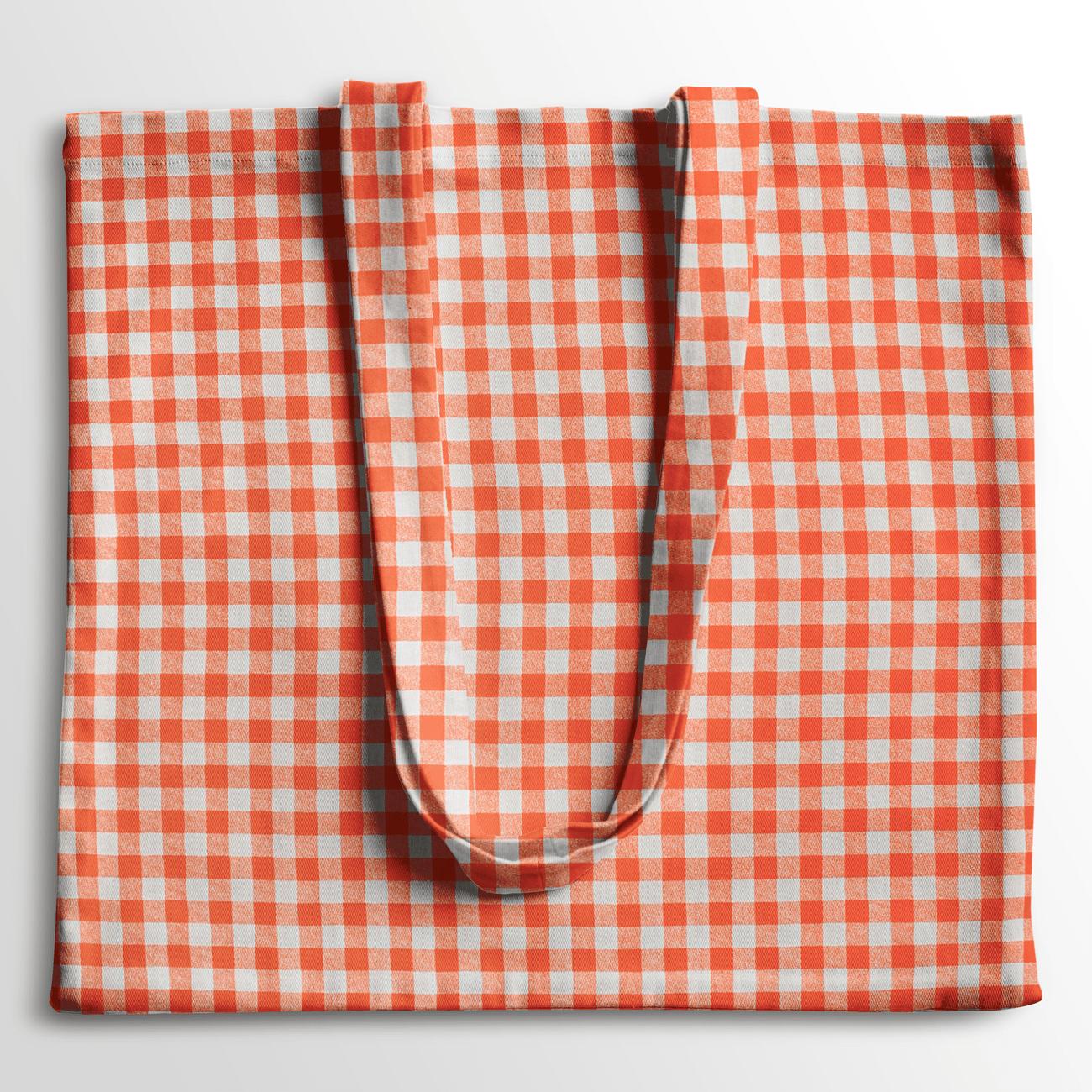 Loneta de decoração - Quadrado Vichy - Laranja Loneta Estampada Tecido para Decoração 