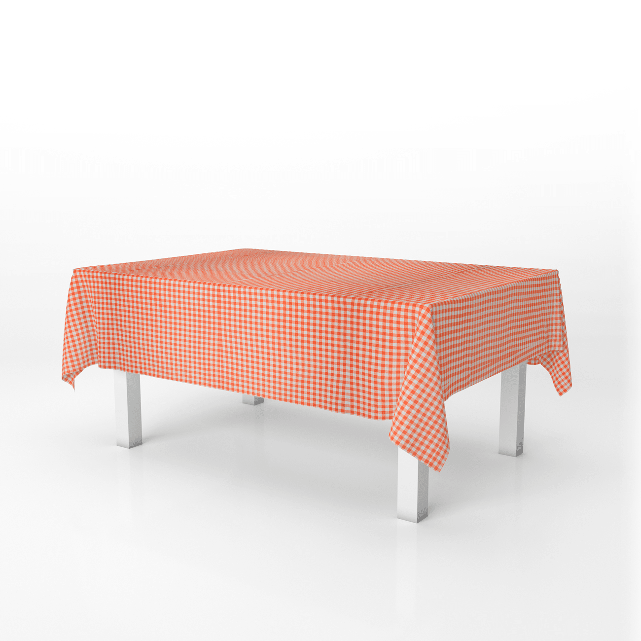 Loneta de decoração - Quadrado Vichy - Laranja Loneta Estampada Tecido para Decoração 