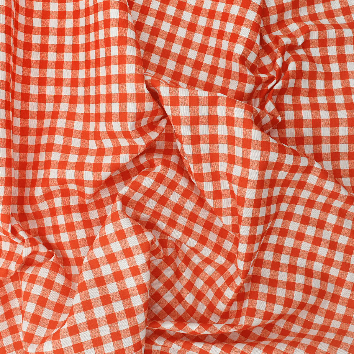 Loneta de decoração - Quadrado Vichy - Laranja Loneta Estampada Tecido para Decoração 