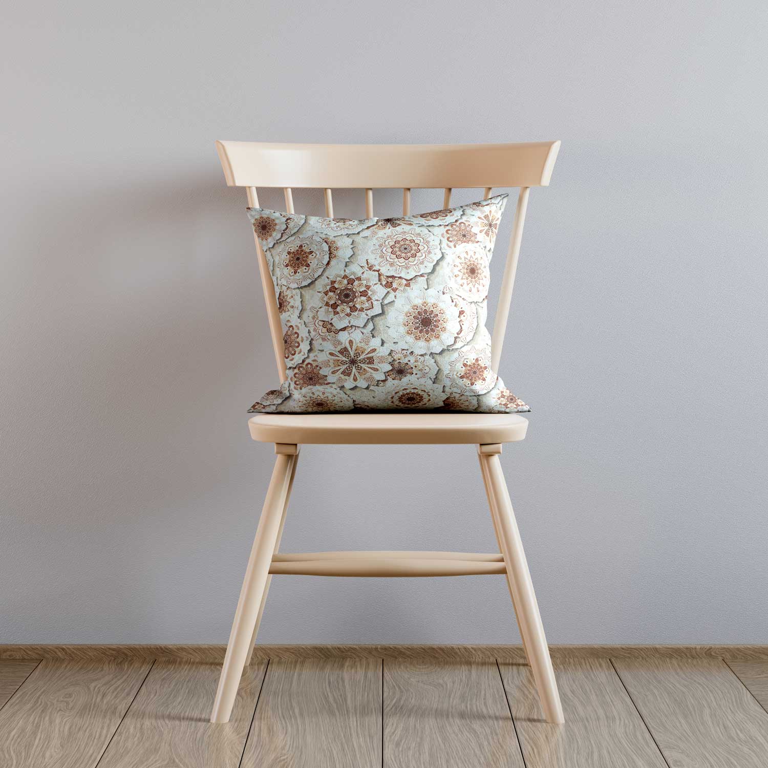 Loneta Floral - bege Loneta Estampada Tecido para Decoração 