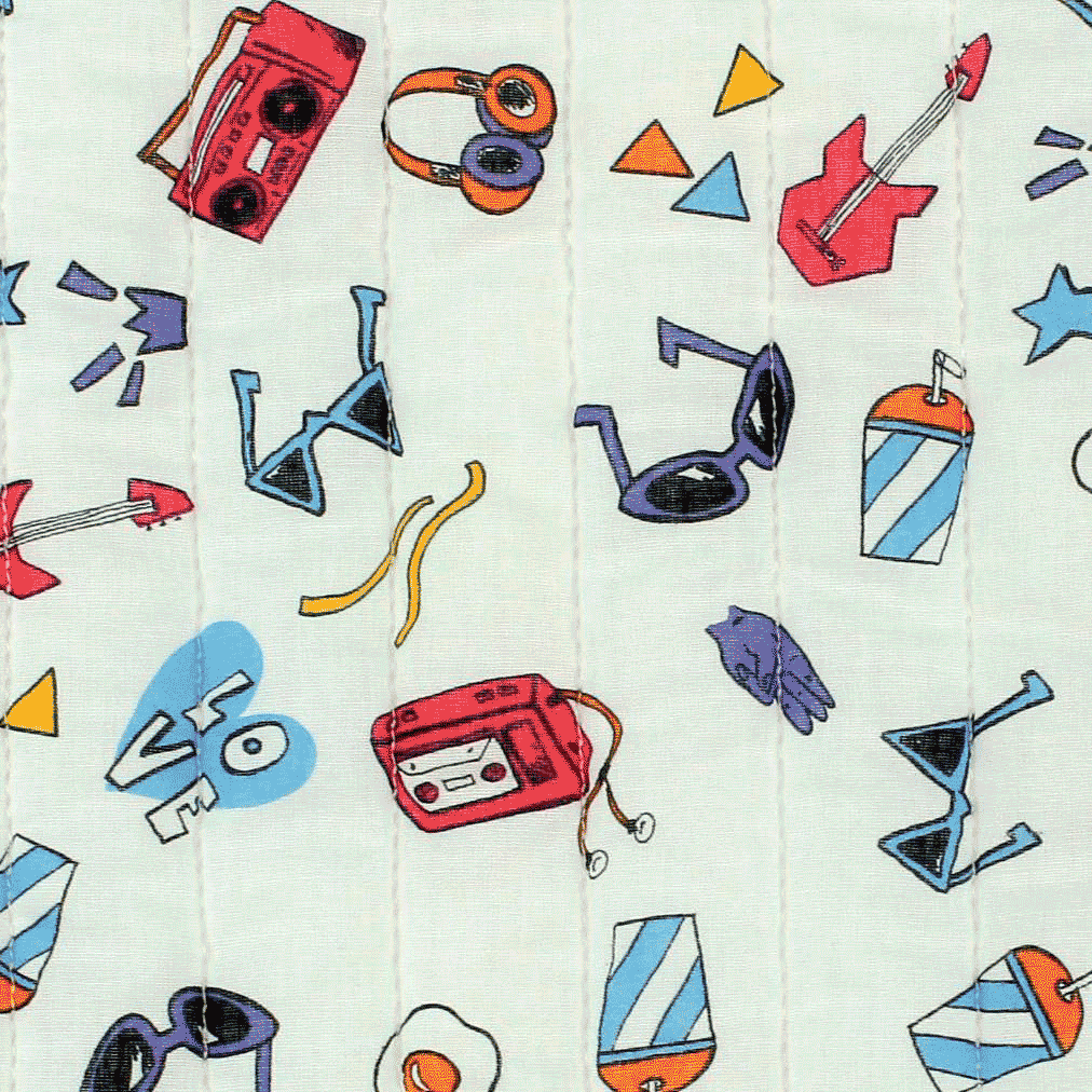 Tecido Acolchoado Estampado Algodão - Branco Acolchoados Tecido para Decoração e Vestuário 