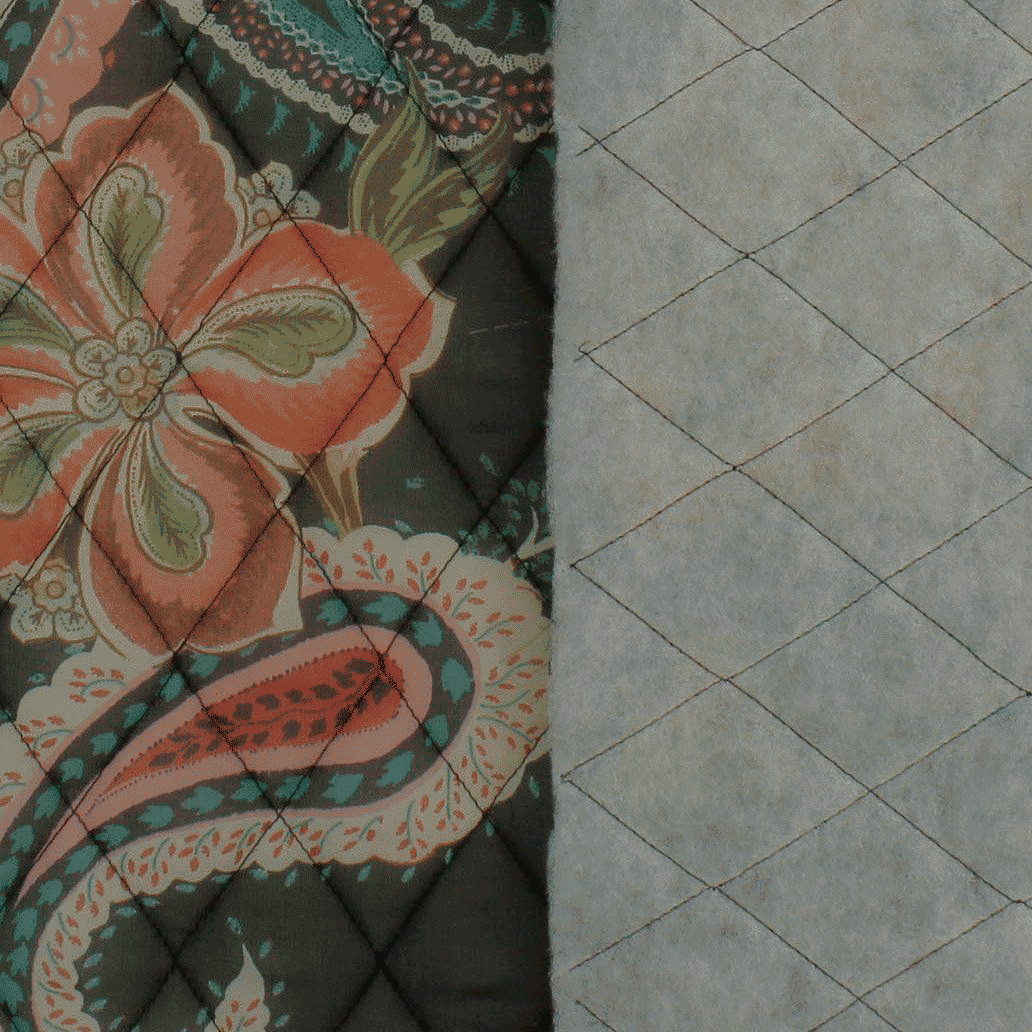 Tecido Acolchoado Estampado Cornucópias - Preto Acolchoados Tecido para Decoração e Vestuário 