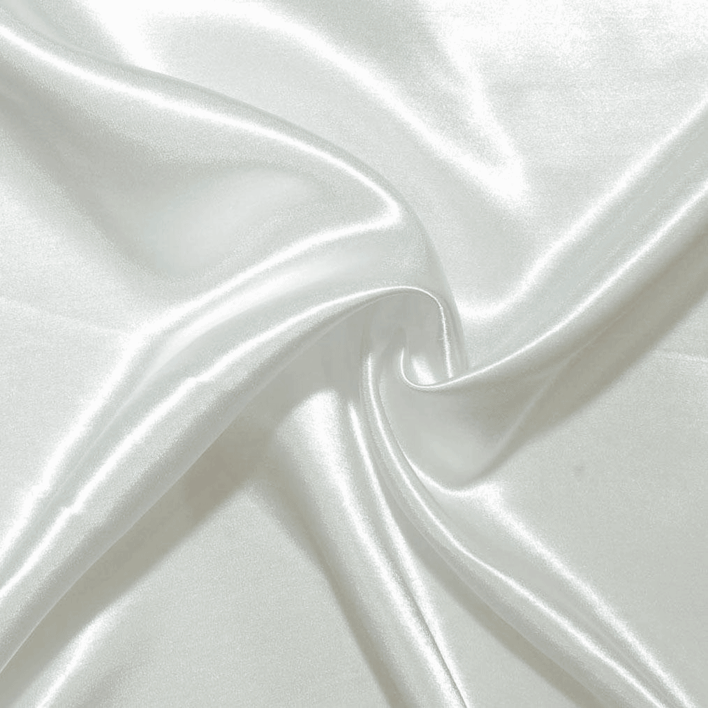 Tecido para cerimónia - Shantung Dupla Face Branco Cetim Shantung Tecido para Vestuário 